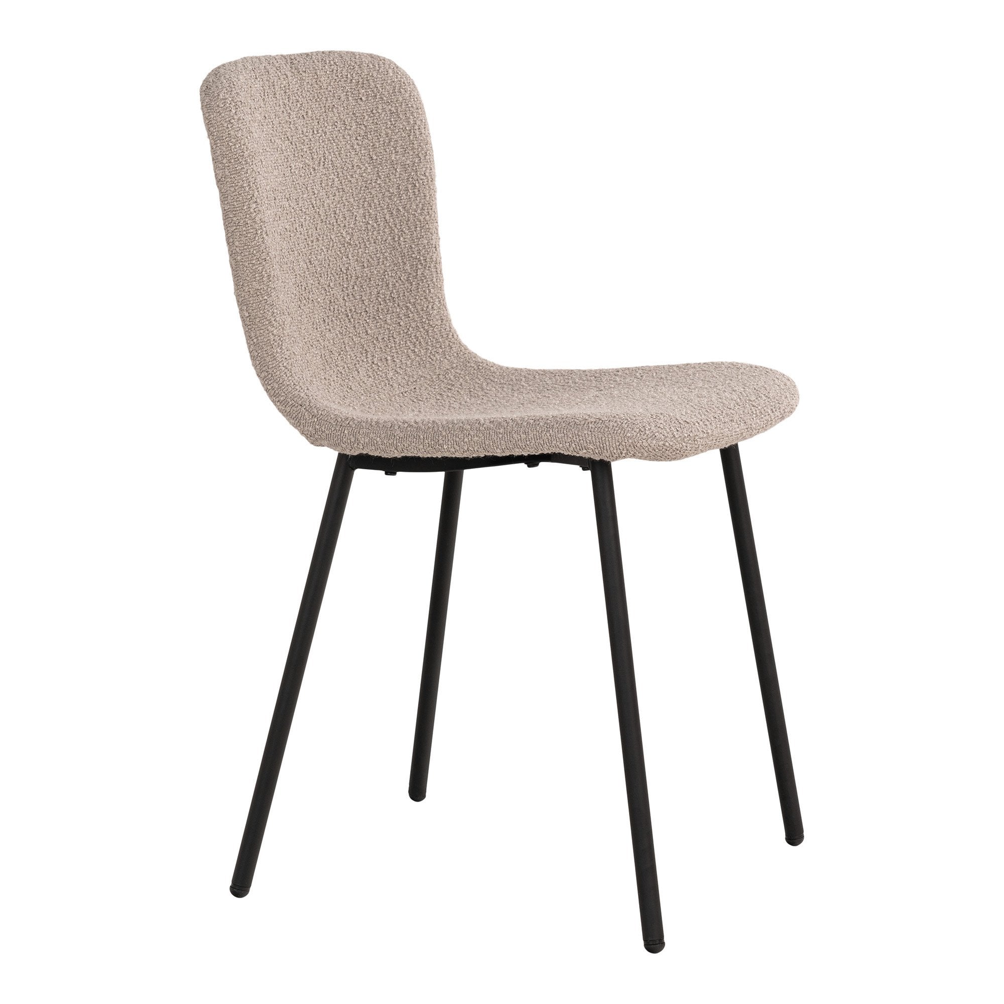 House Nordic Halden - Eetkamerstoel - Bouclé Beige - Set van 2 - House Nordic - Bouclé eetkamerstoelen- Workliving