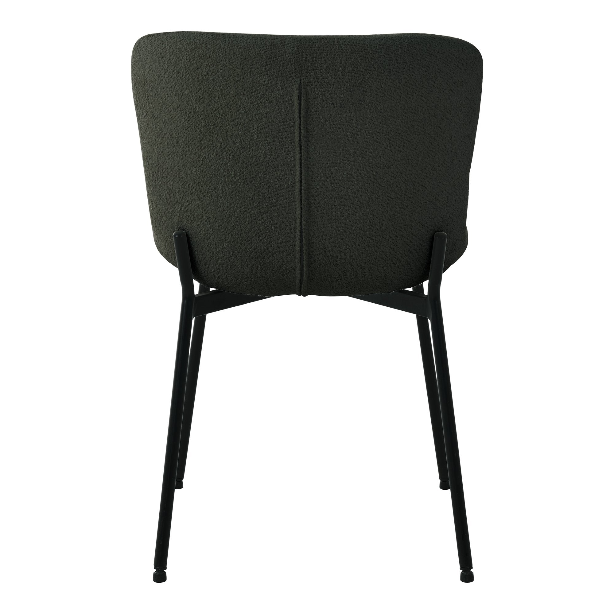 Maceda Dining Chair - Dining Chair in bouclé, dark green with black legs - House Nordic - Dining Chair- Workliving