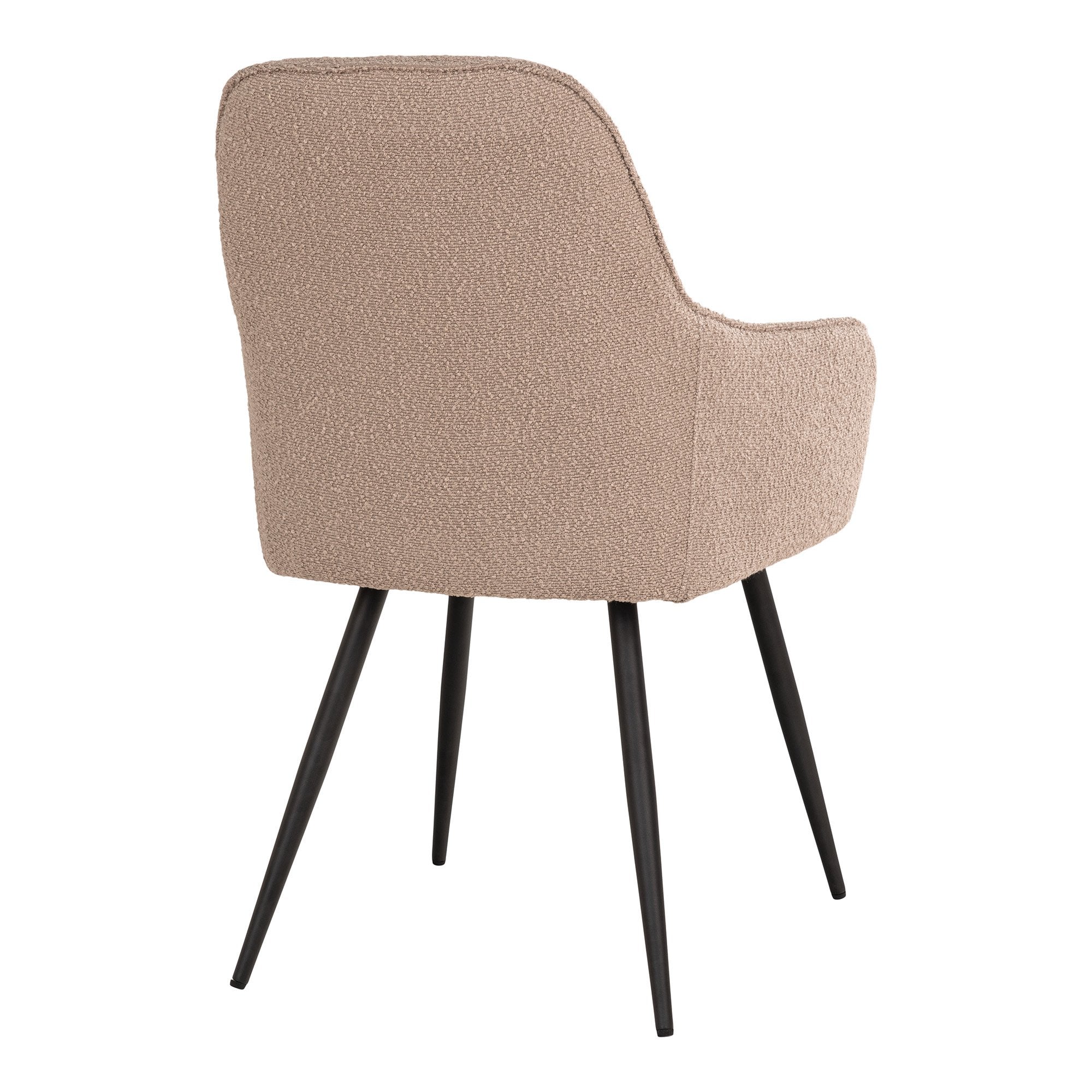 Harbo Dining Chair - Dining Chair in bouclé, beige with black legs, HN1233 - House Nordic - Dining Chair- Workliving