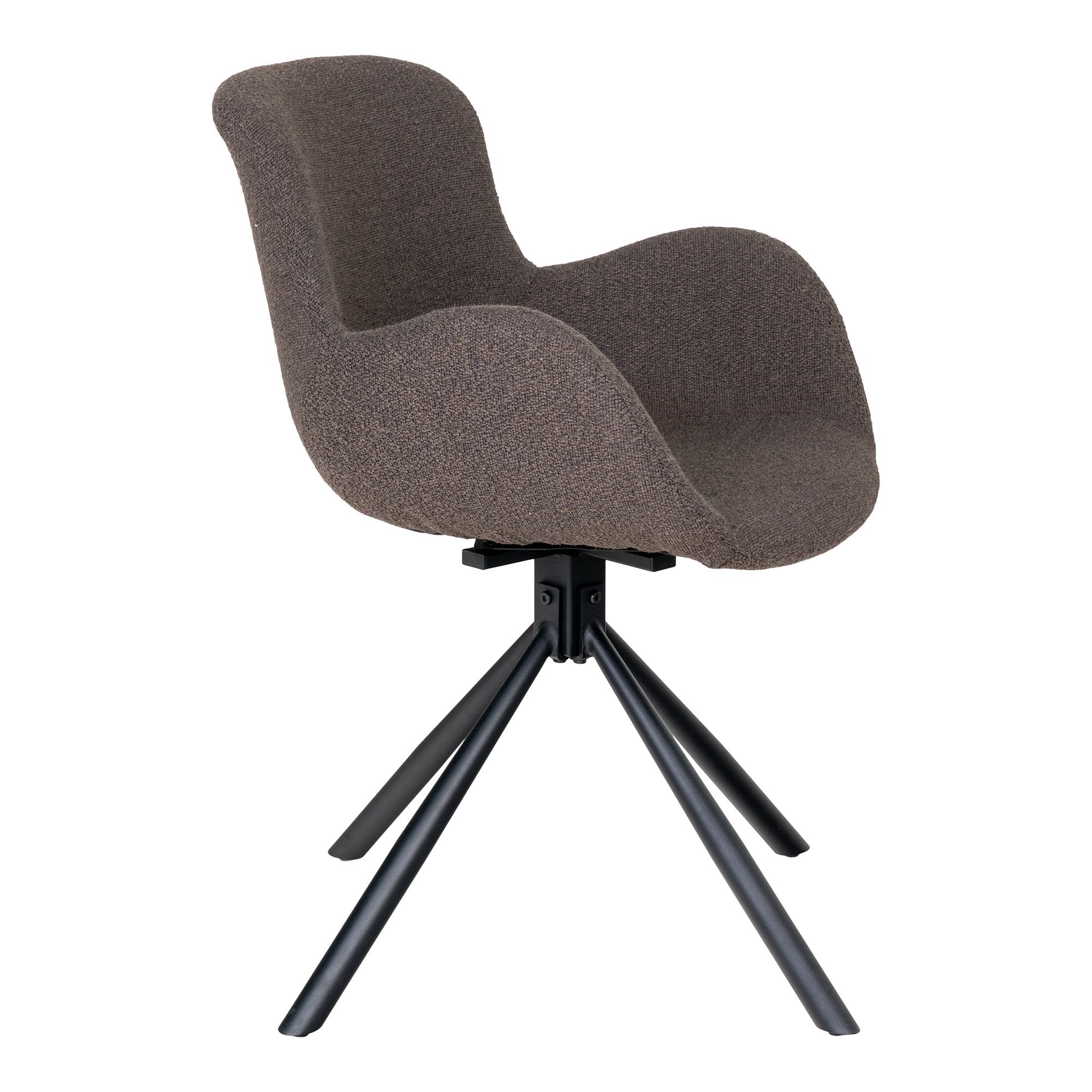 House Nordic Amorim - Eetkamerstoel - Draaibaar - Bouclé Mushroom - Set van 2 - House Nordic - Bouclé eetkamerstoelen- Workliving