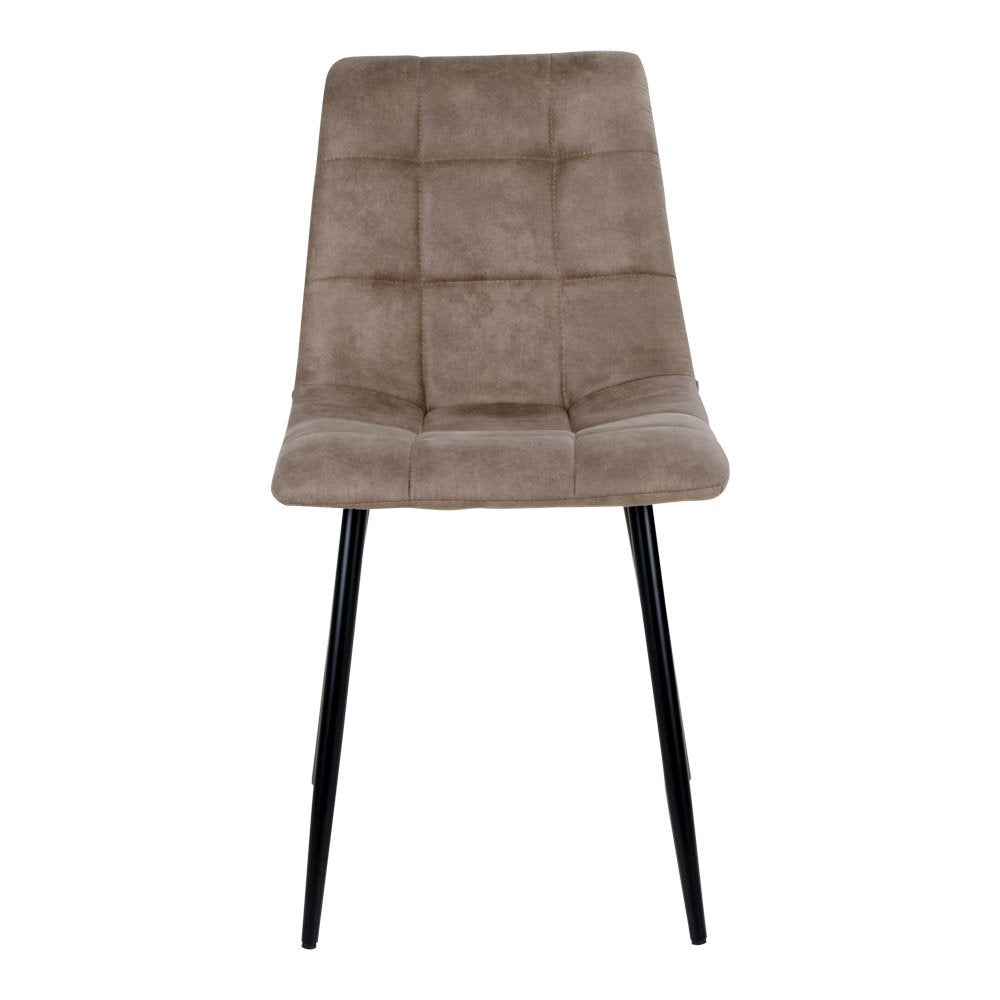 Middelfart Dining Chair - Dining Chair in microfiber, light brown with black legs - House Nordic - Dining Chair- Workliving