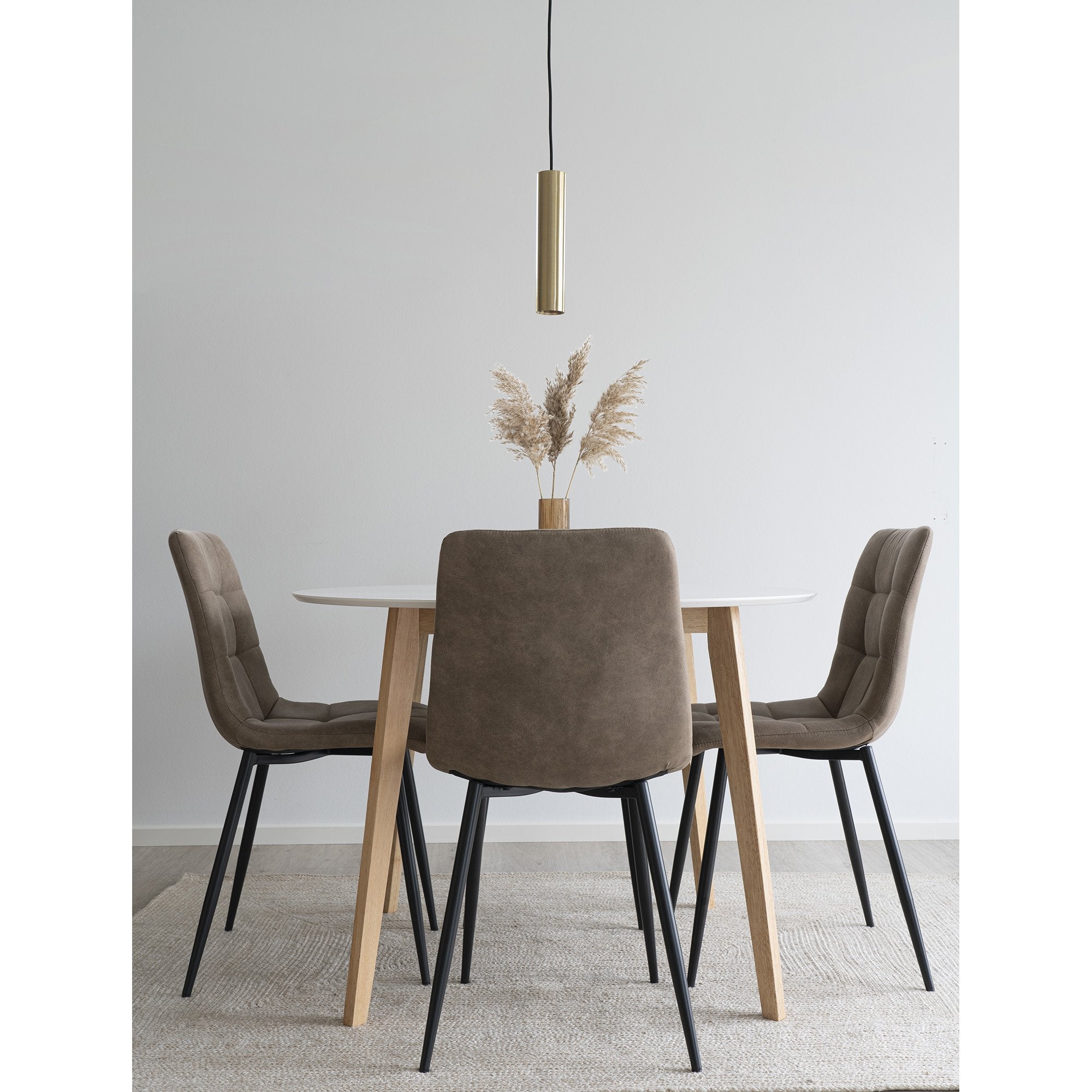 House Nordic Middelfart Eetkamerstoel Lichtbruin - Set van 2
