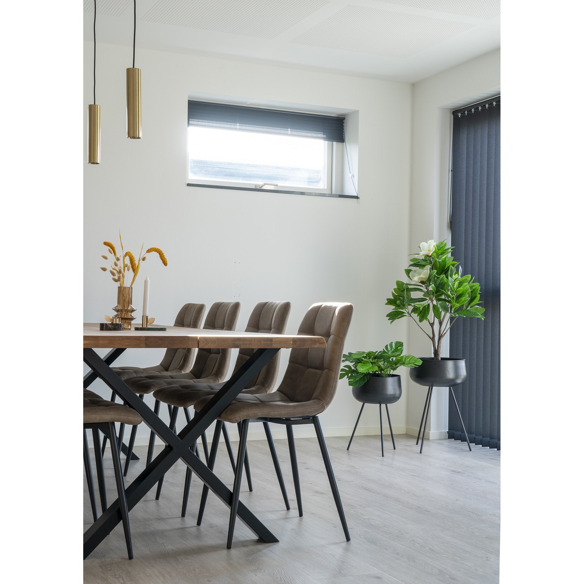 House Nordic Middelfart Eetkamerstoel Lichtbruin - Set van 2