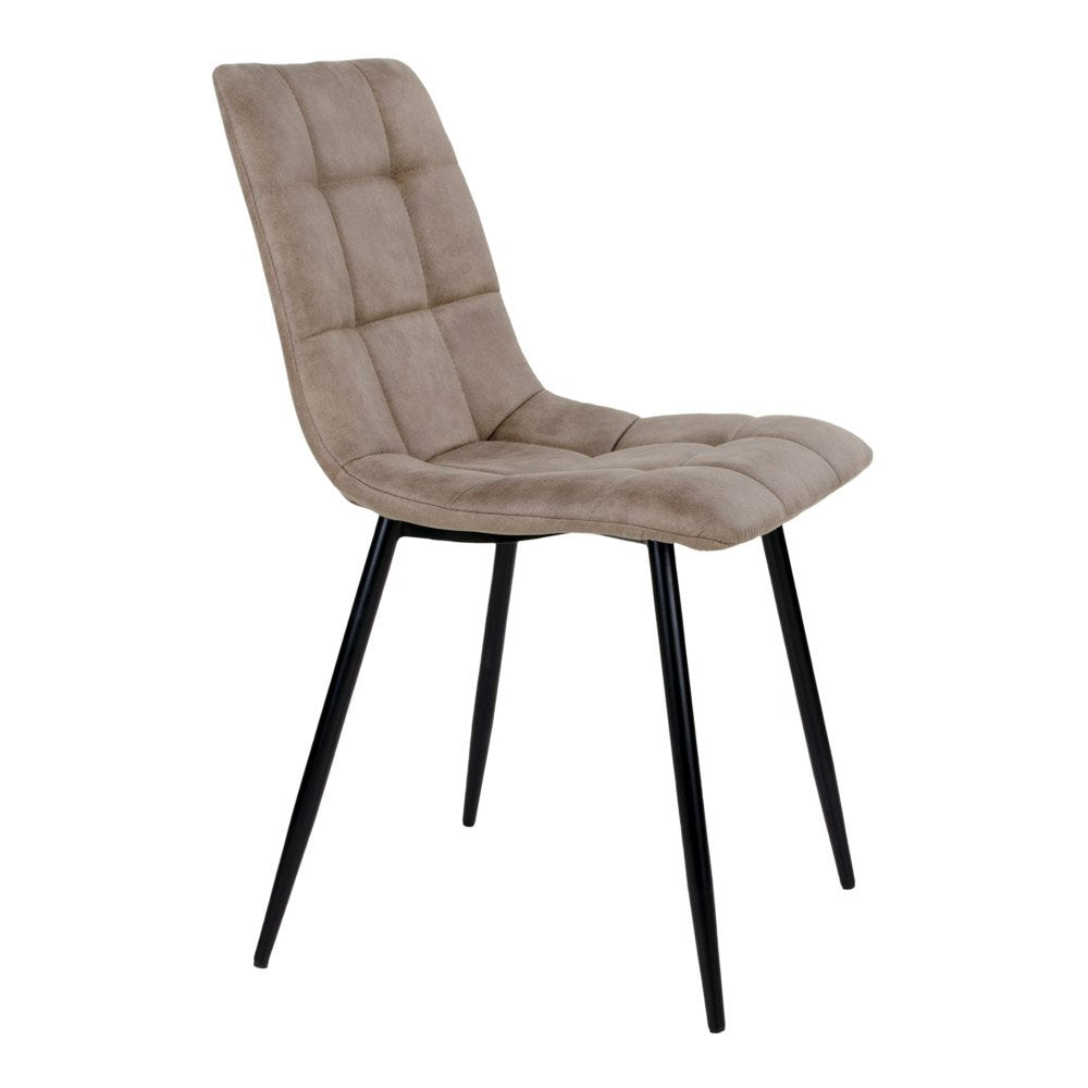 Middelfart Dining Chair - Dining Chair in microfiber, light brown with black legs - House Nordic - Dining Chair- Workliving
