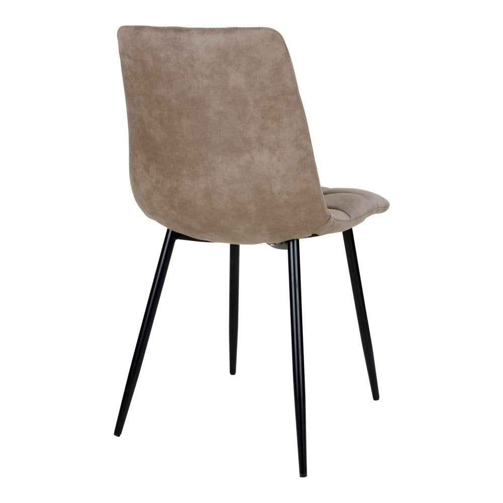 Middelfart Dining Chair - Dining Chair in microfiber, light brown with black legs - House Nordic - Dining Chair- Workliving