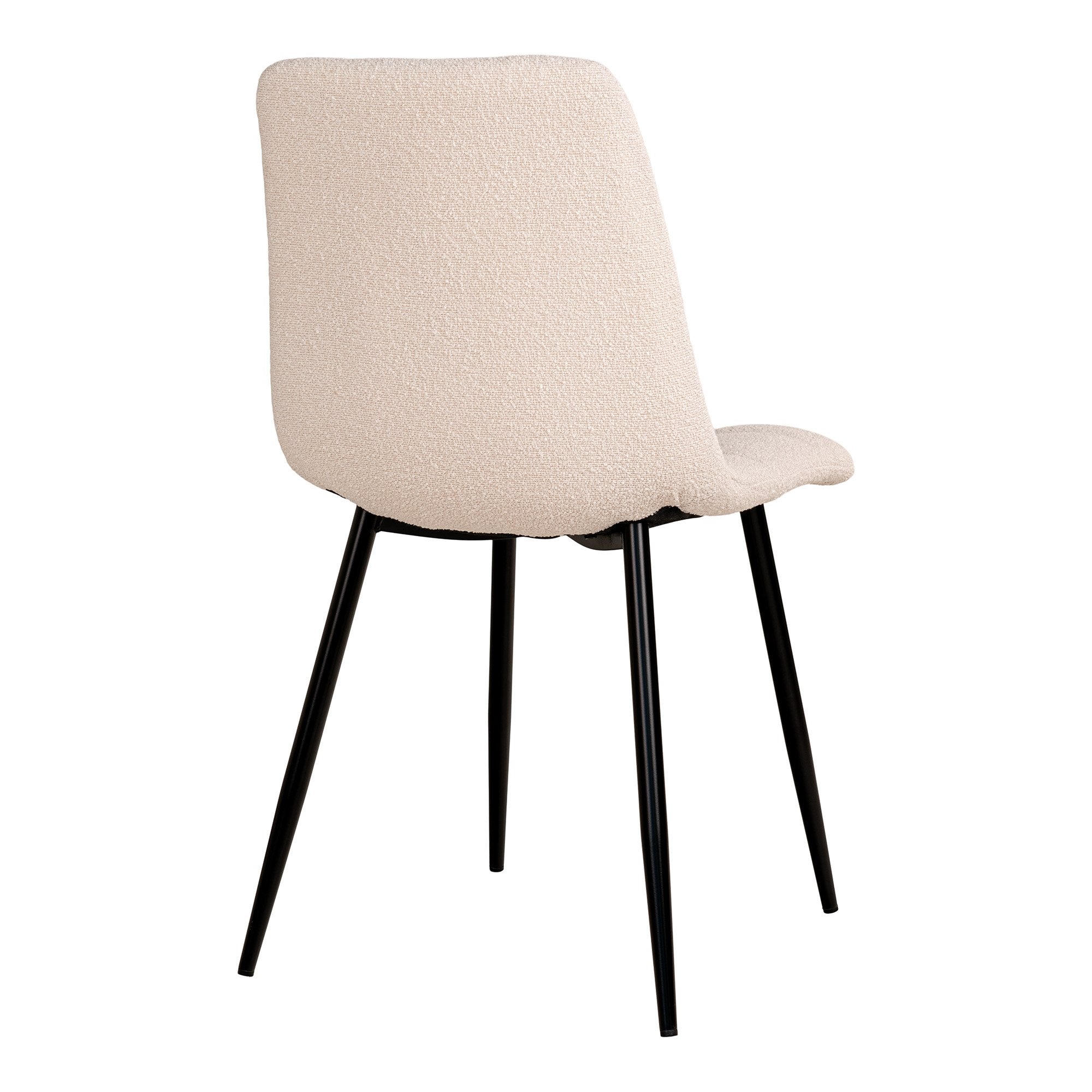 Middelfart Dining Chair - Dining Chair in bouclé, white with black legs, HN1232 - House Nordic - Dining Chair- Workliving