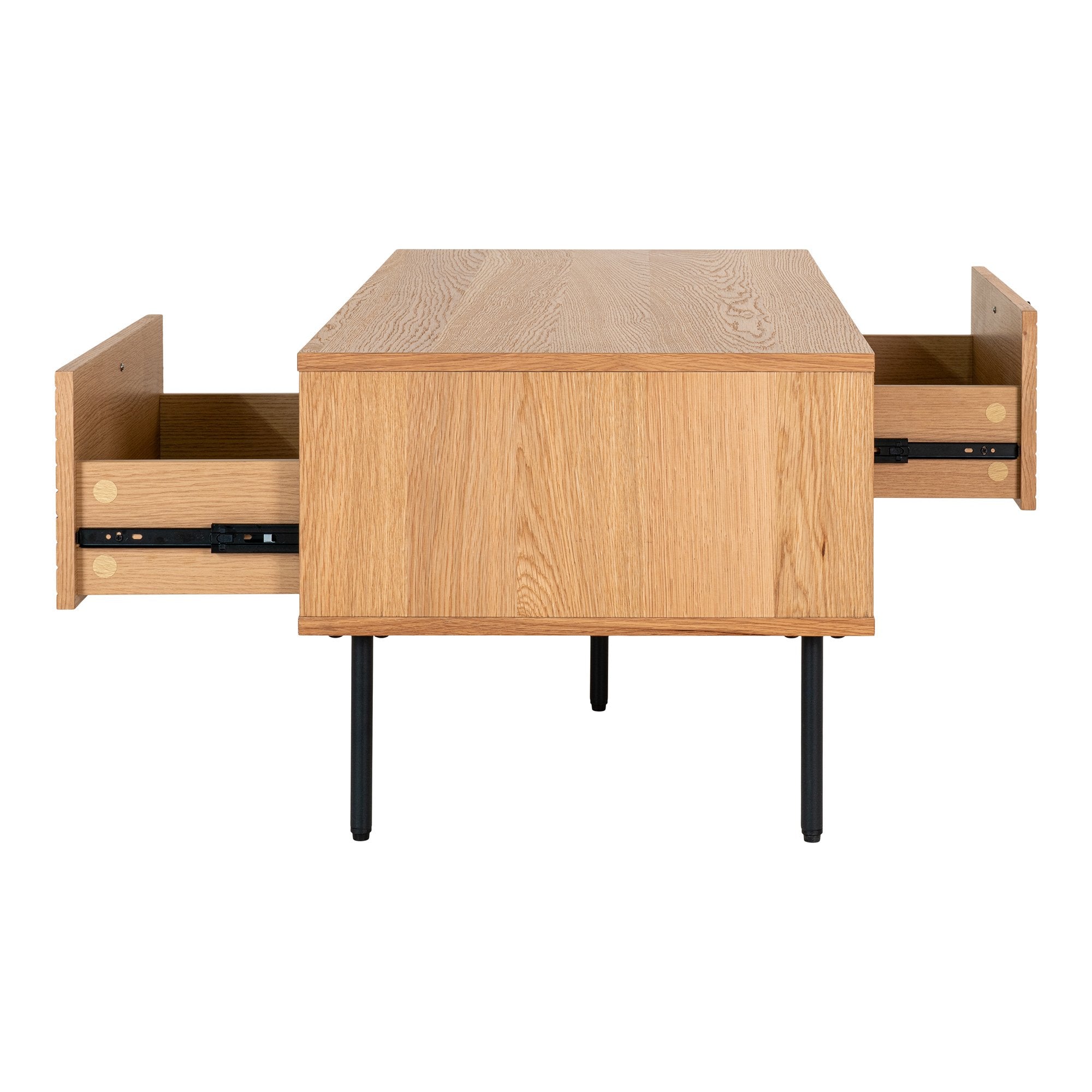 House Nordic Kyoto - Salontafel - Eiken - 2 Lades 50x100x45 cm - House Nordic - Salontafels- Workliving