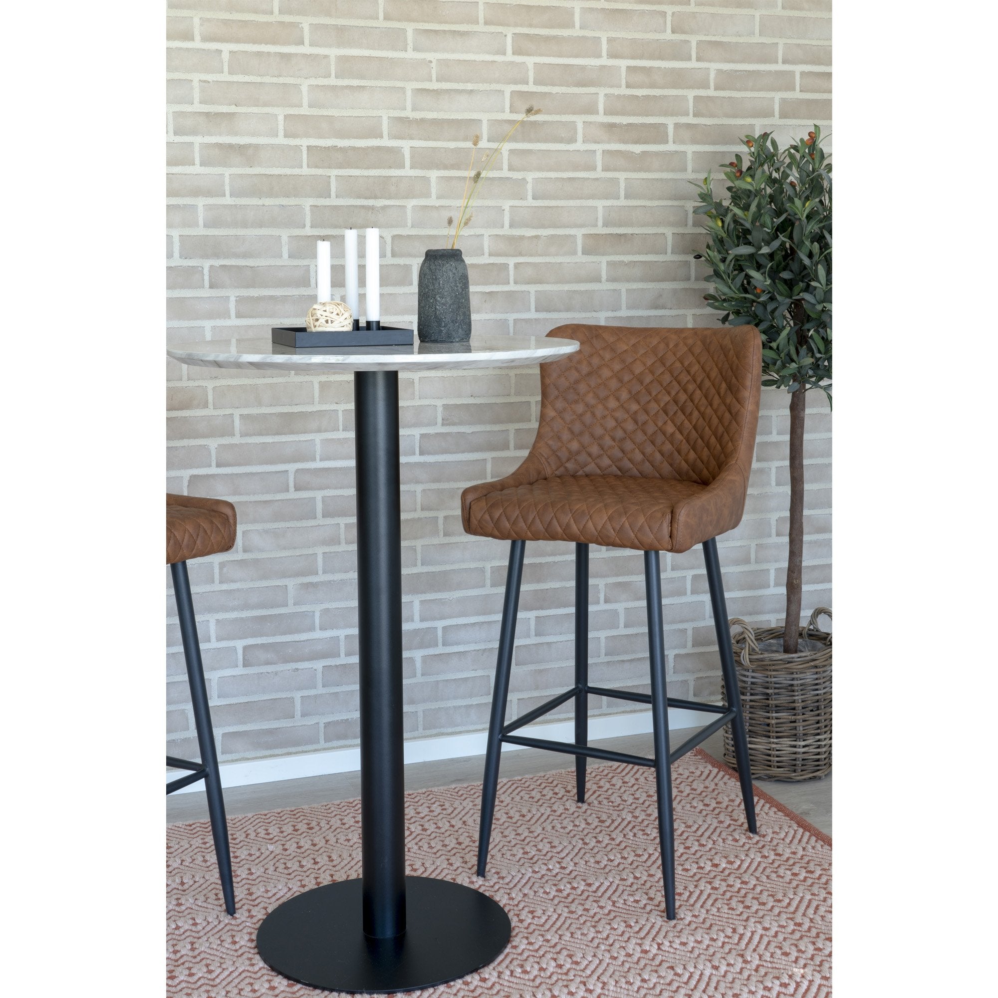 House Nordic Bolzano - Bartafel - Marmer Look - Ø70x105 cm