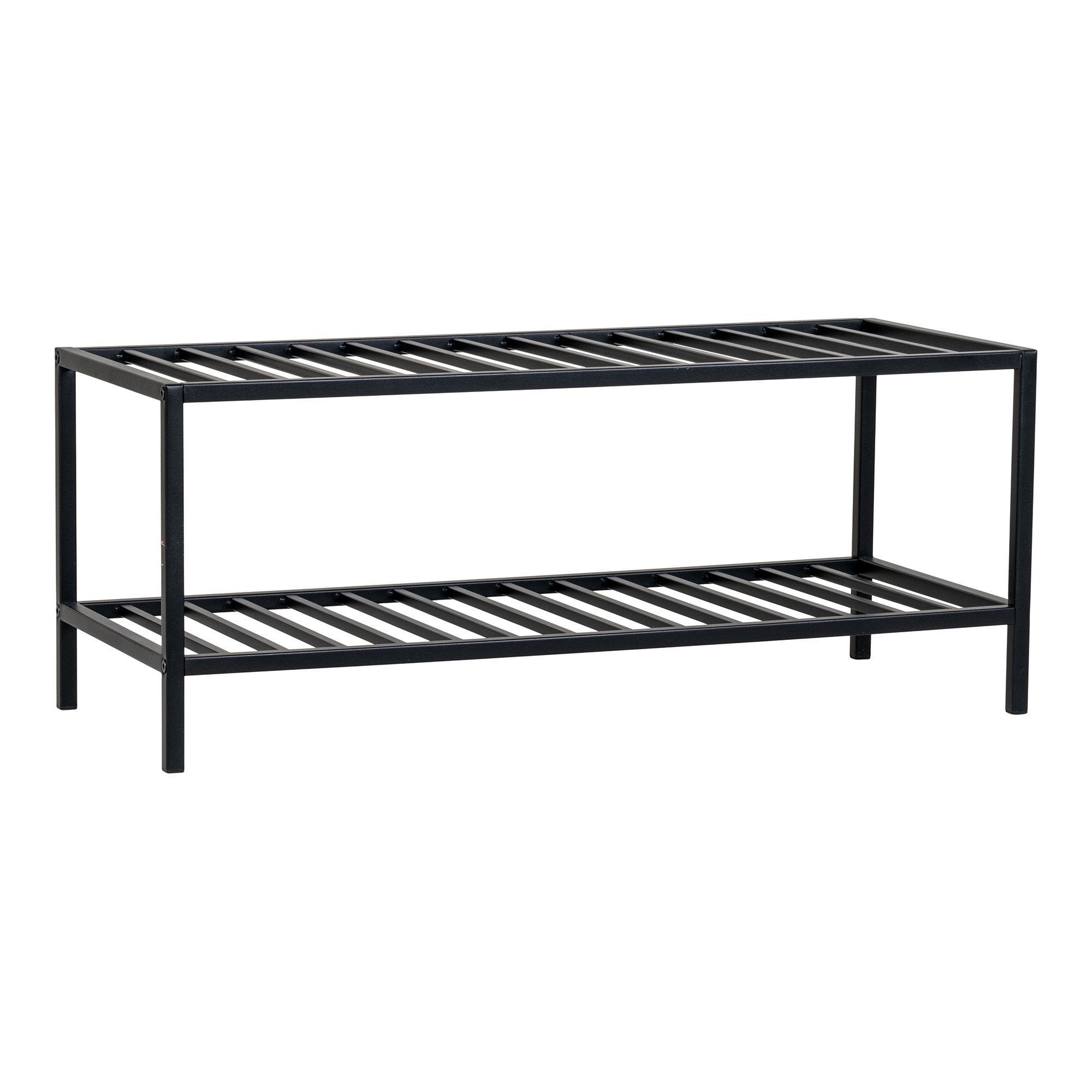 Vita Shoe rack - Shoe Rack, 2 shelves, black steel frame 79x34 cm - House Nordic - Shelf- Workliving