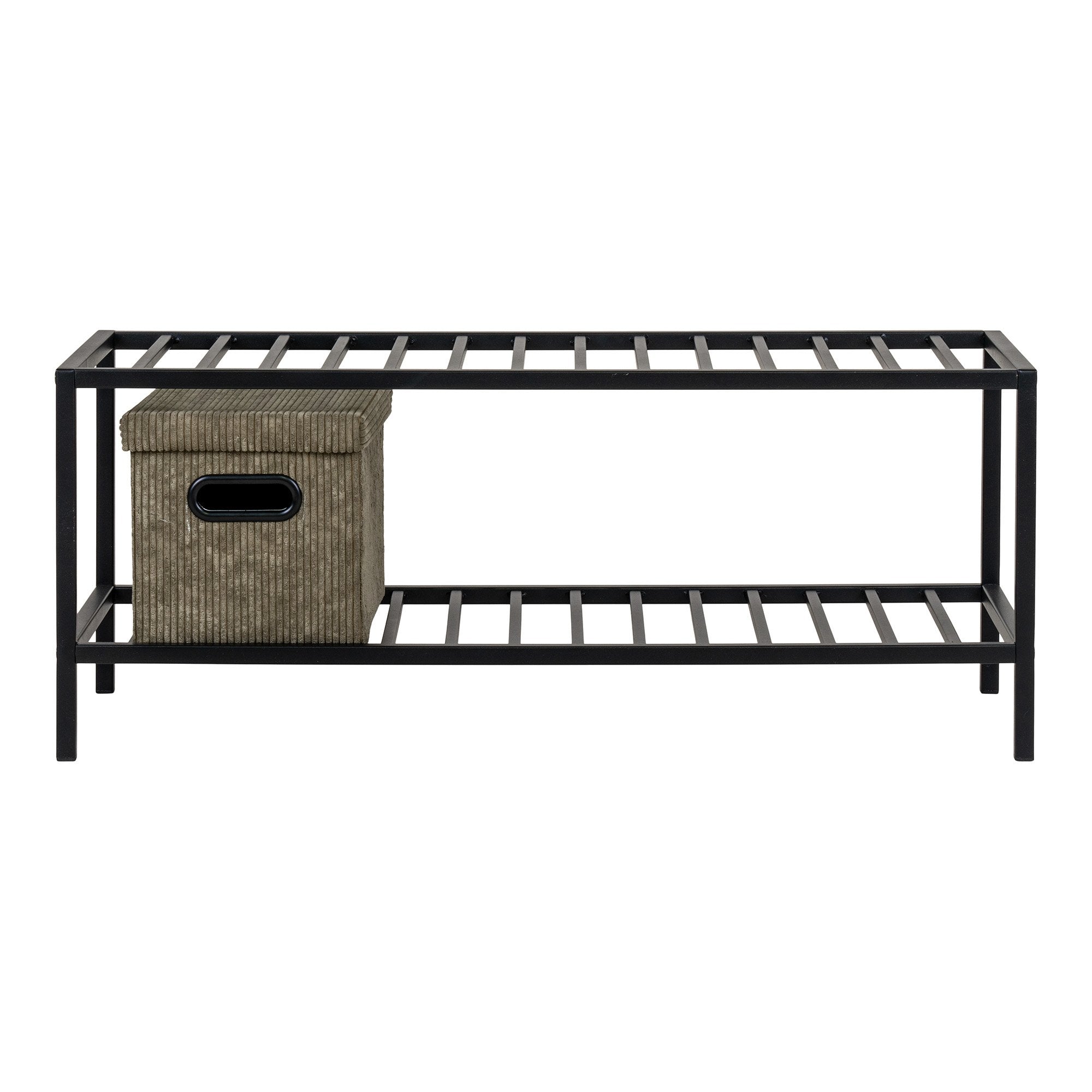 Vita Shoe rack - Shoe Rack, 2 shelves, black steel frame 79x34 cm - House Nordic - Shelf- Workliving