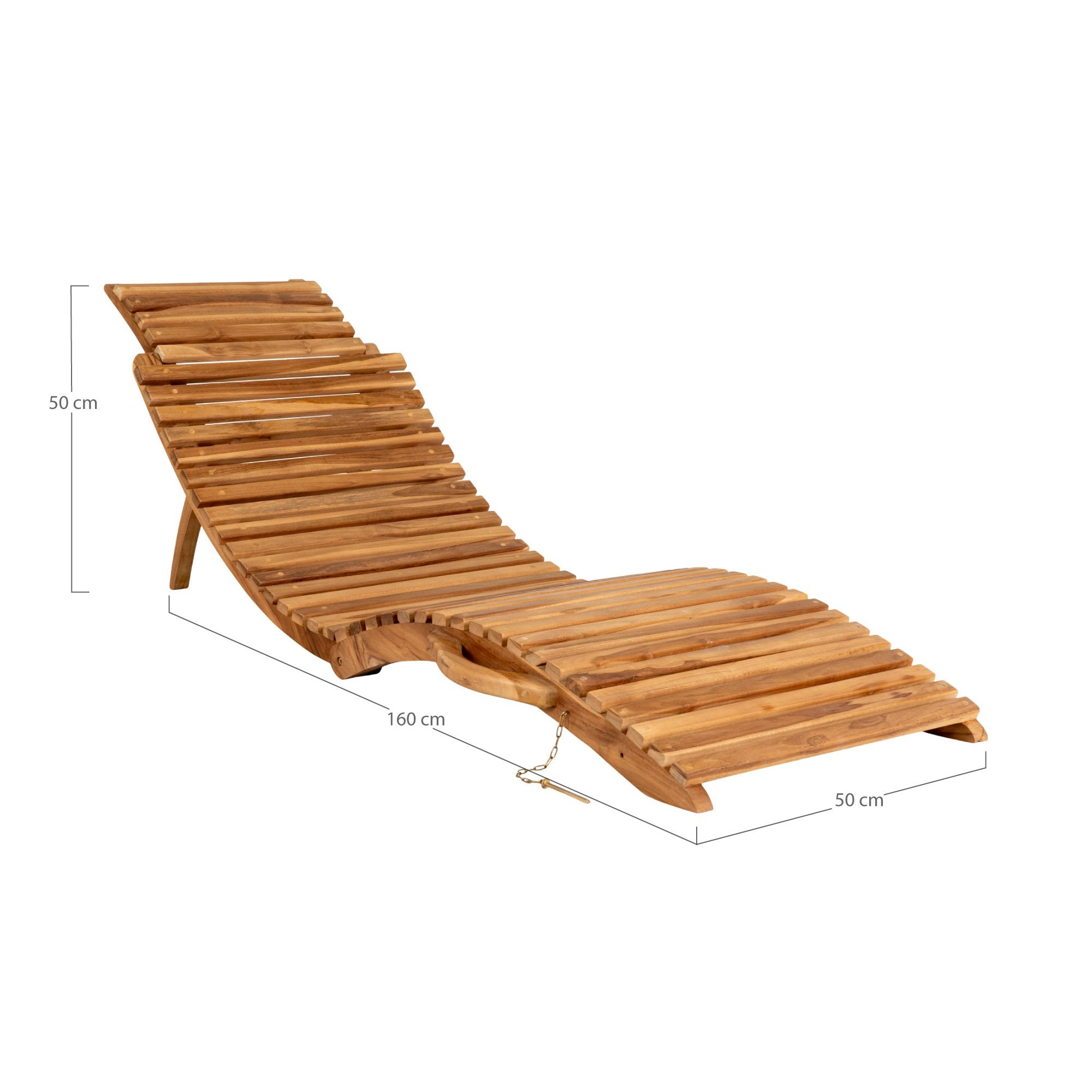 Arrieta Sunlounger - Sunlounger in teak wood, nature - House Nordic - Sunlounger- Workliving