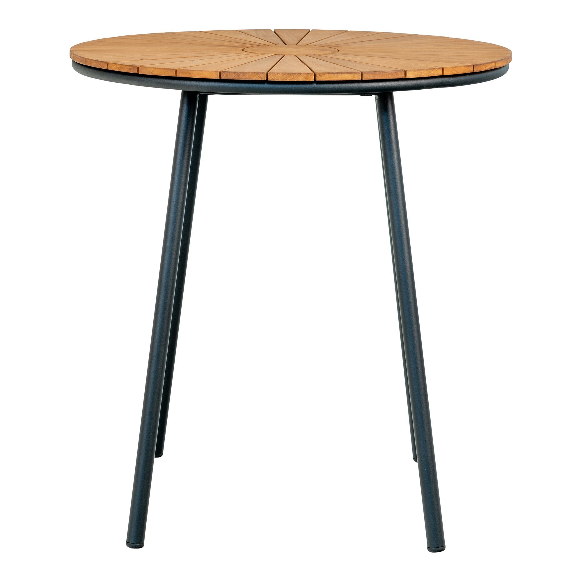 Cleveland Side Table - Side Table, teak table top, natural, black legs, ø70x74 cm - House Nordic - Dining Table- Workliving