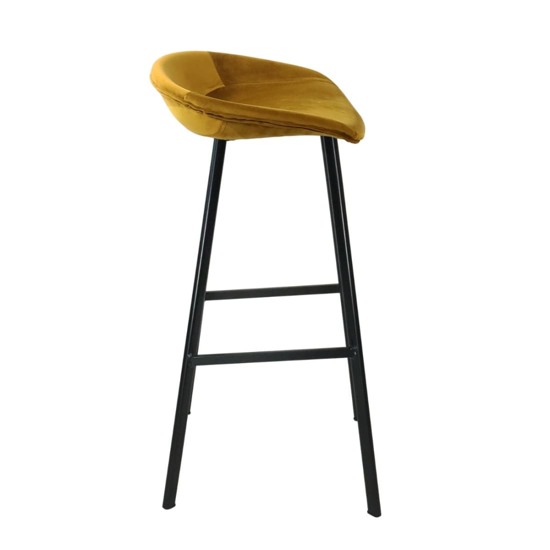 Barkruk Finn Hoog - Velvet goud - Velvet barkrukken