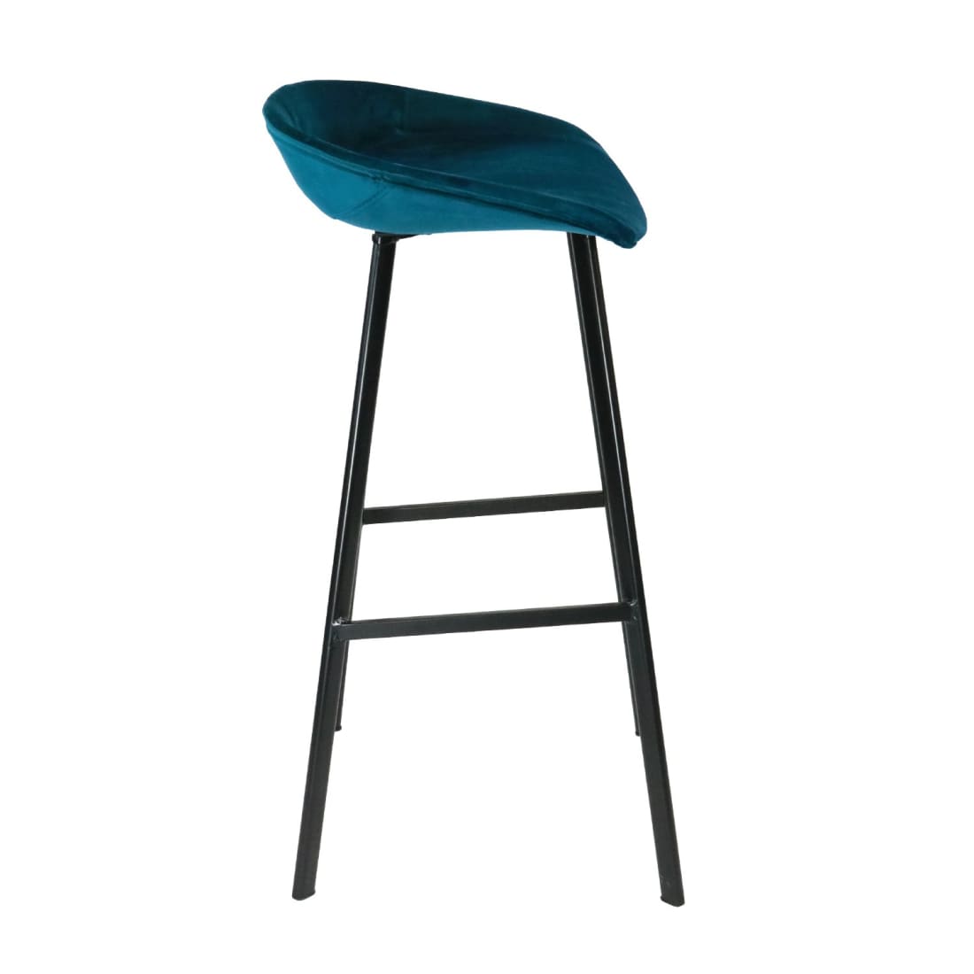 Barkruk Finn Laag - Velvet Blauw - Velvet barkrukken
