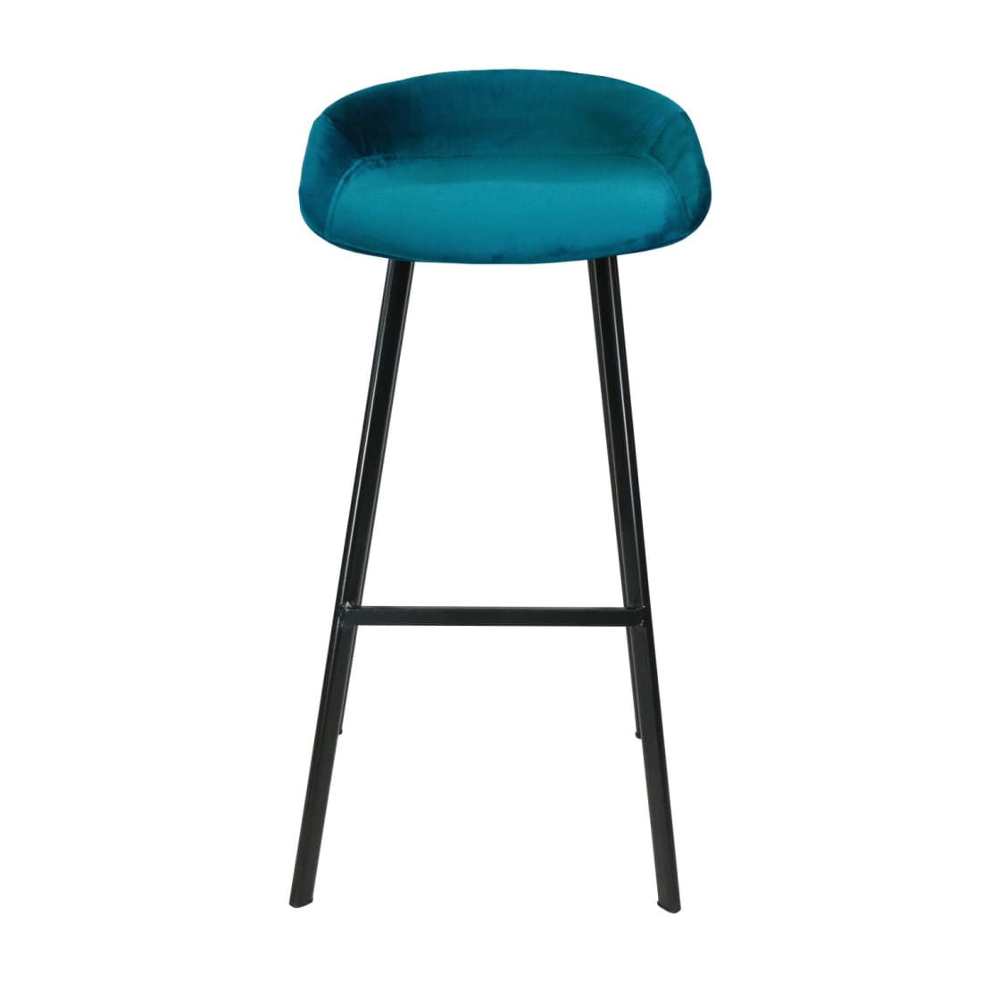 Barkruk Finn Laag - Velvet Blauw - Velvet barkrukken