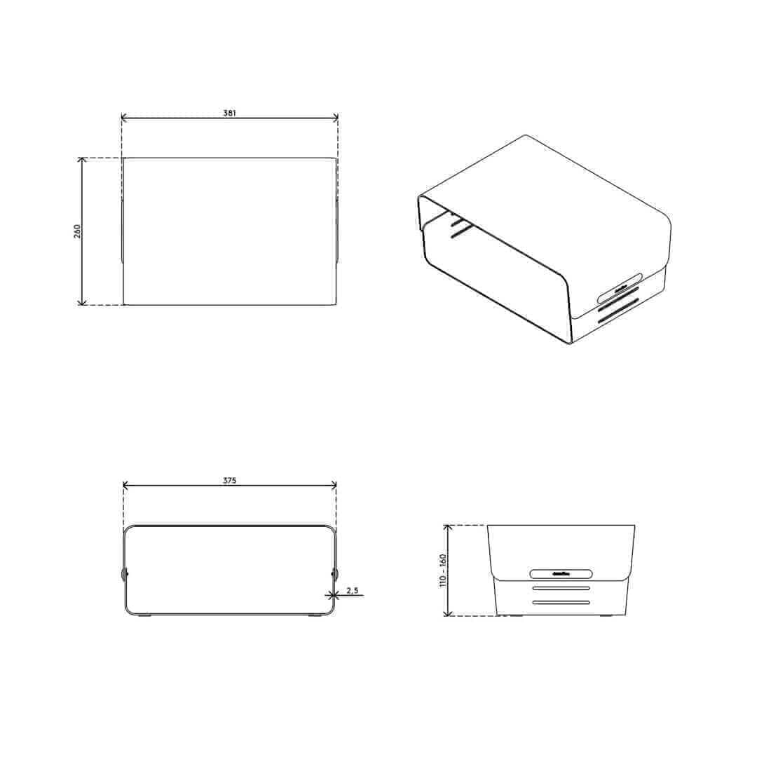 Dataflex Addit Bento monitorverhoger - Grijs Wit - wit -
