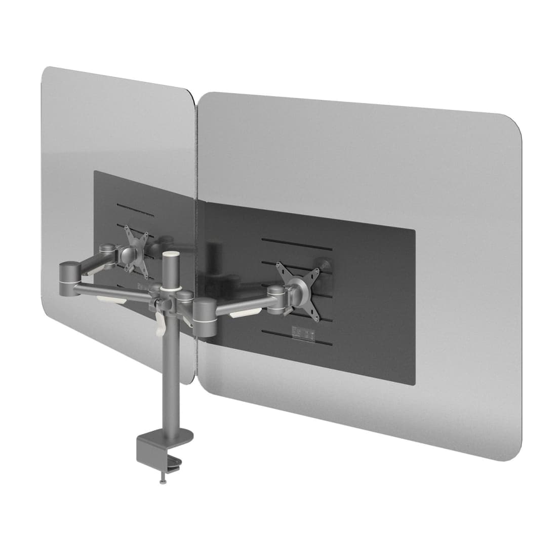 Dataflex Addit dubbele monitor hygiënescherm - monitor 32 -