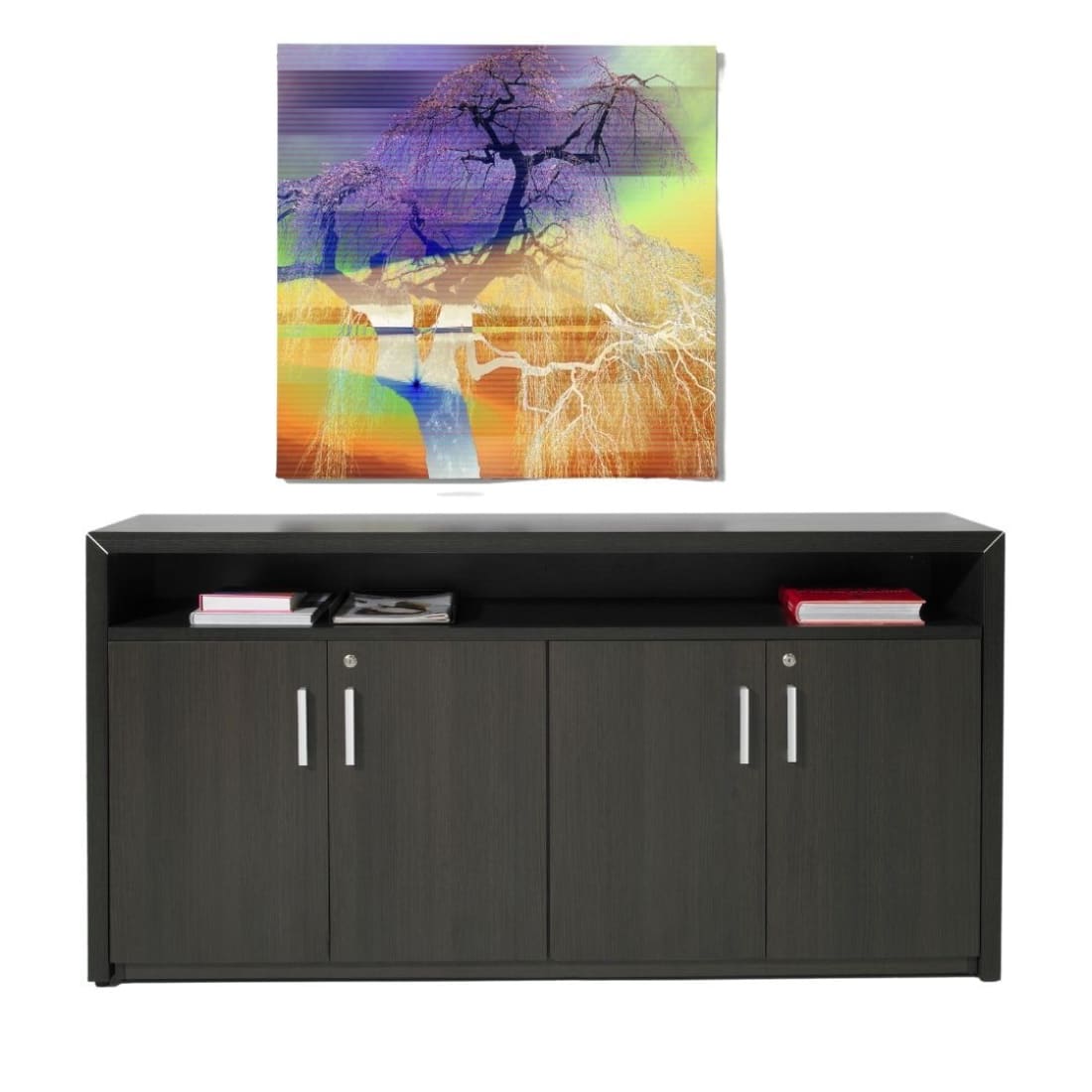Dressoir Manage IT 168 x 89 cm - Donker Eiken - Dressoirs