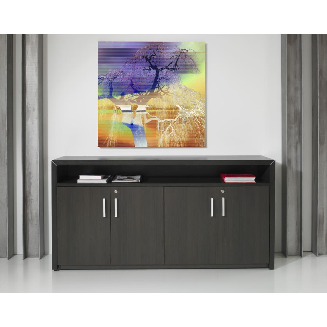 Dressoir Manage IT 168 x 89 cm - Donker Eiken - Dressoirs