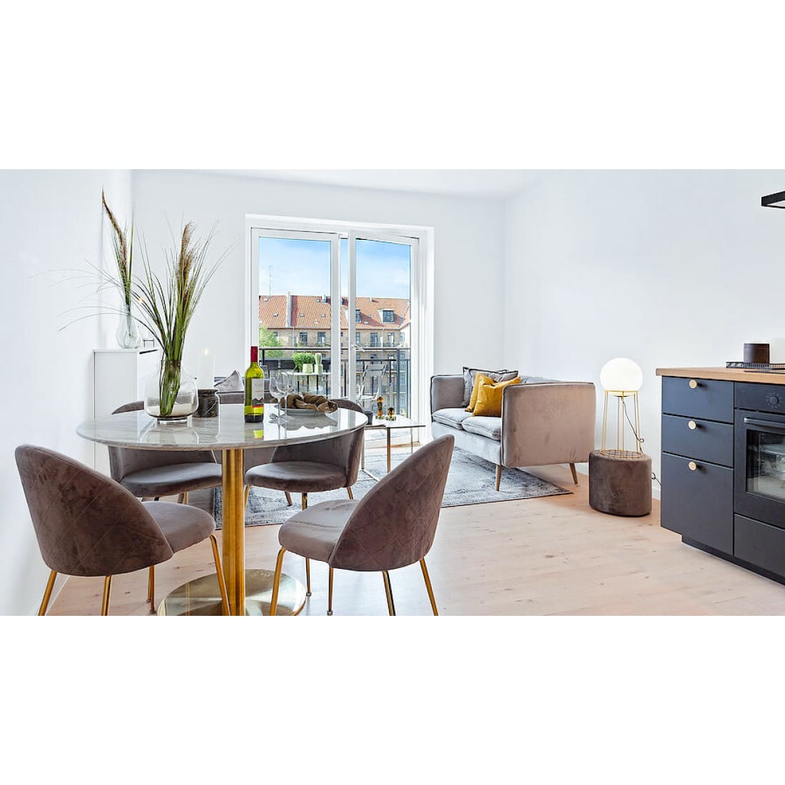 House Nordic | Eetkamerstoel Roze Grijs(Set van 2) -