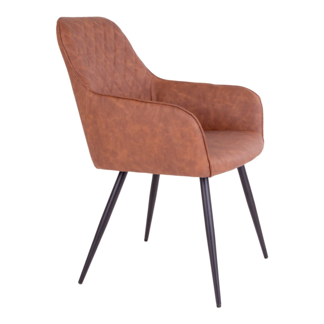 House Nordic Harbo eetkamerstoel PU bruin (Set van 2) -