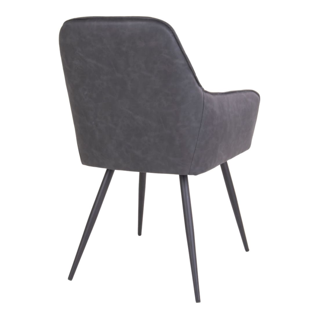House Nordic Harbo eetkamerstoel PU Donker grijs (Set van 2)