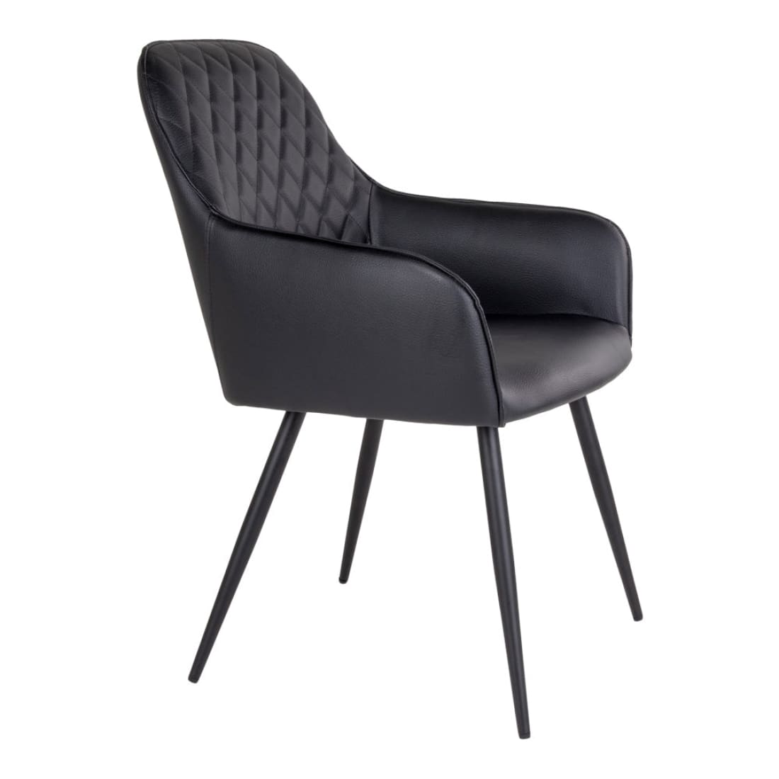 House Nordic Harbo eetkamerstoel PU Zwart (Set van 2) -