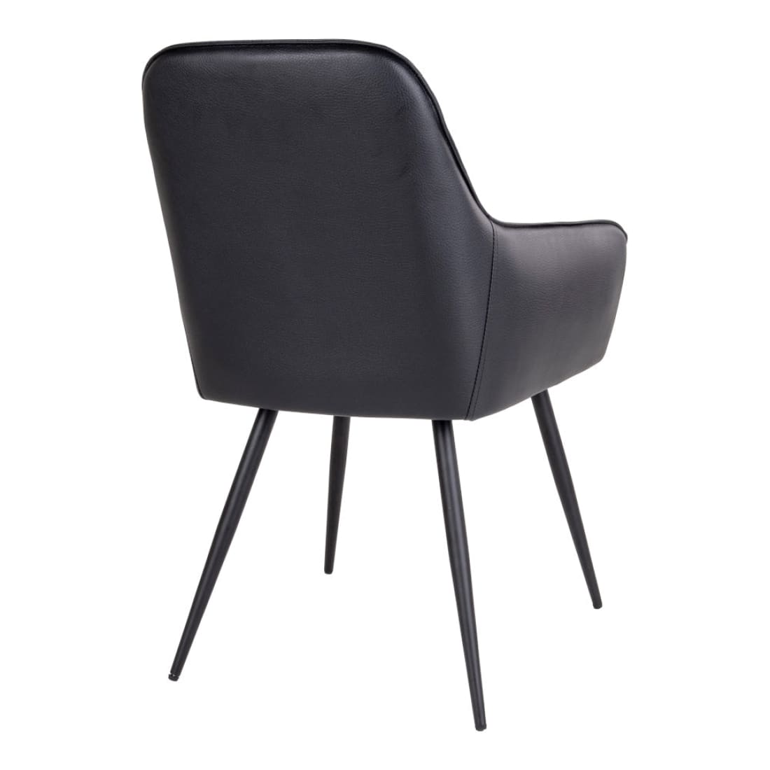 House Nordic Harbo eetkamerstoel PU Zwart (Set van 2) -