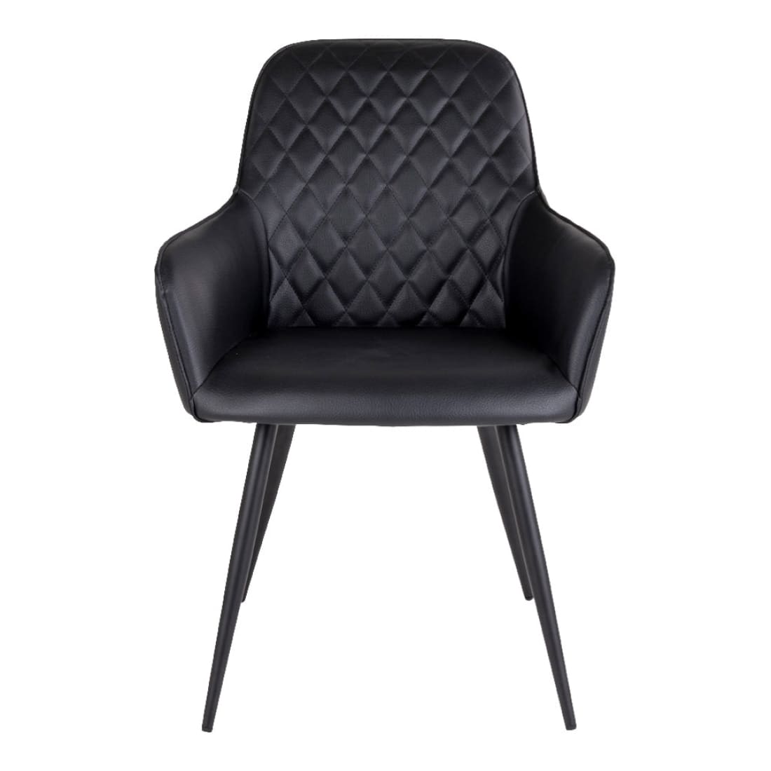 House Nordic Harbo eetkamerstoel PU Zwart (Set van 2) -