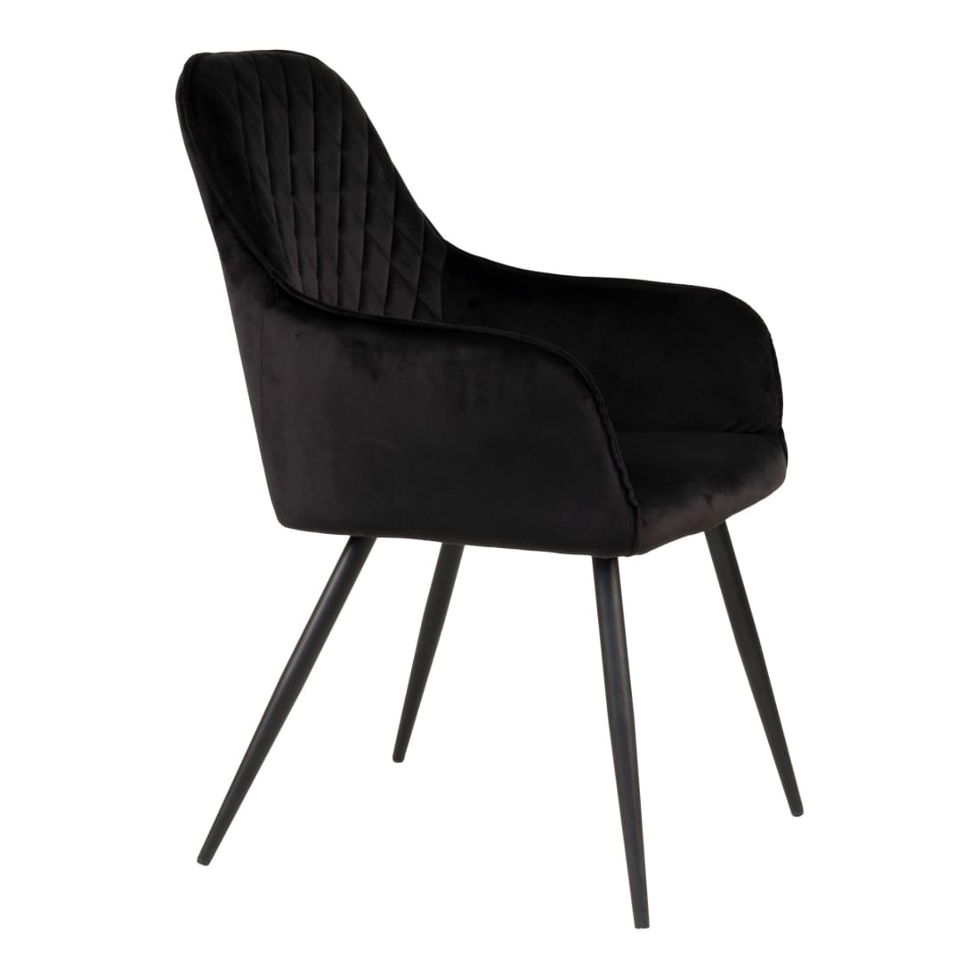 House Nordic Harbo Eetkamerstoel Velvet Zwart (Set van 2) -