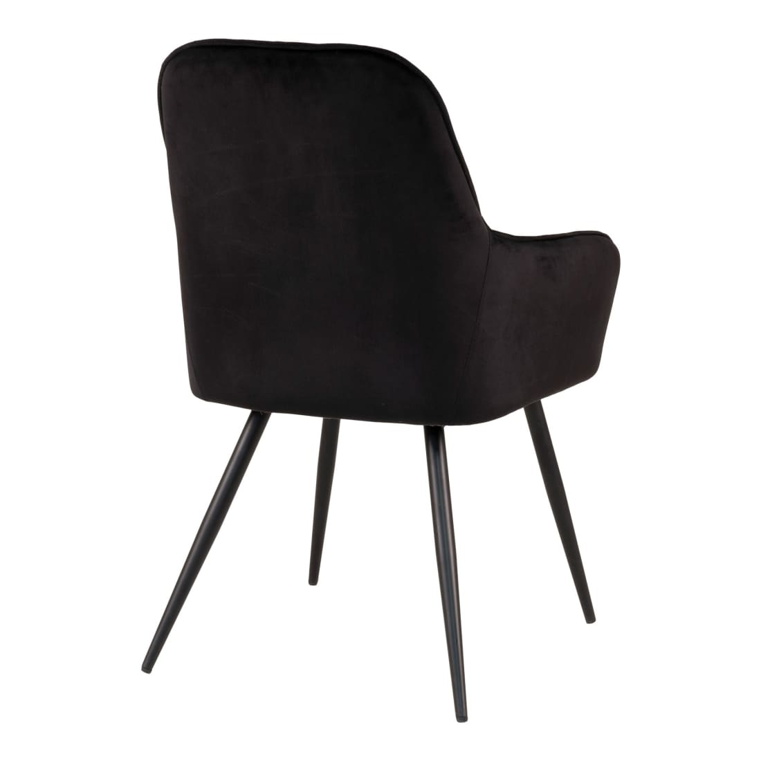 House Nordic Harbo Eetkamerstoel Velvet Zwart (Set van 2) -