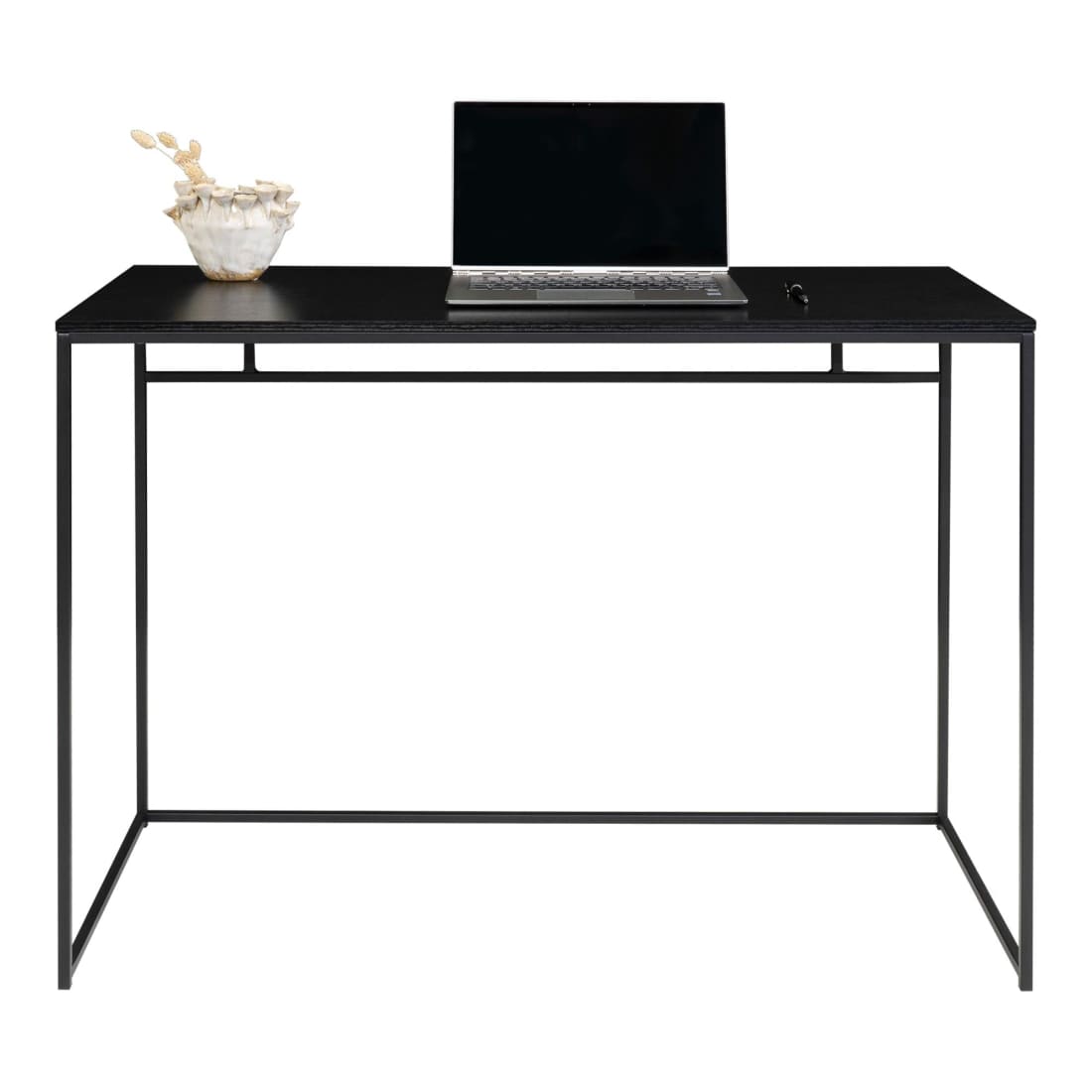 House Nordic Vita bureau - zwart metaal - zwart blad -