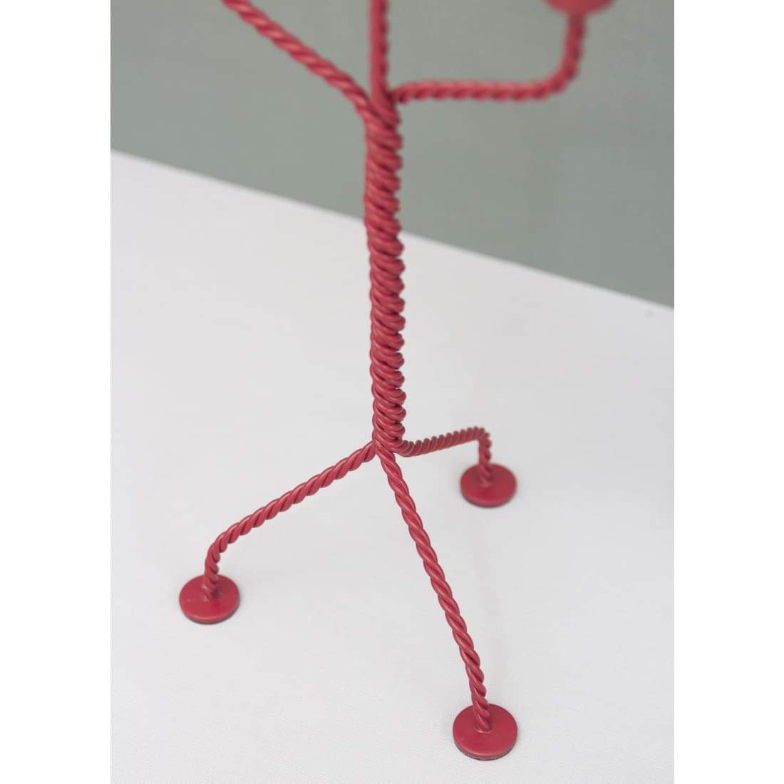 Kandelaar Twisted Rood Satijn - Rood - Kandelaar