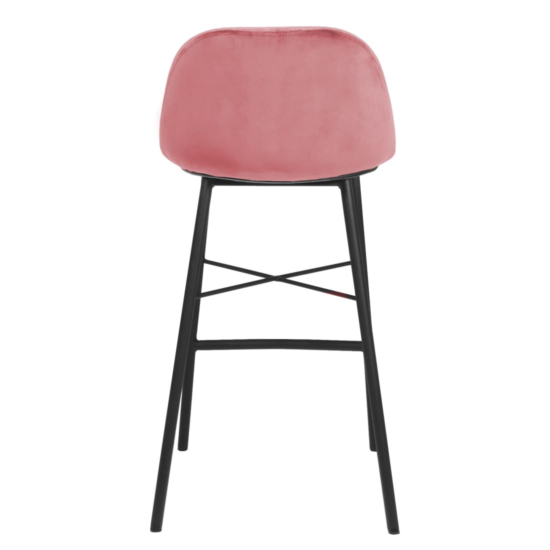Kick Barkruk Jeff - Velvet Roze - Velvet barkrukken