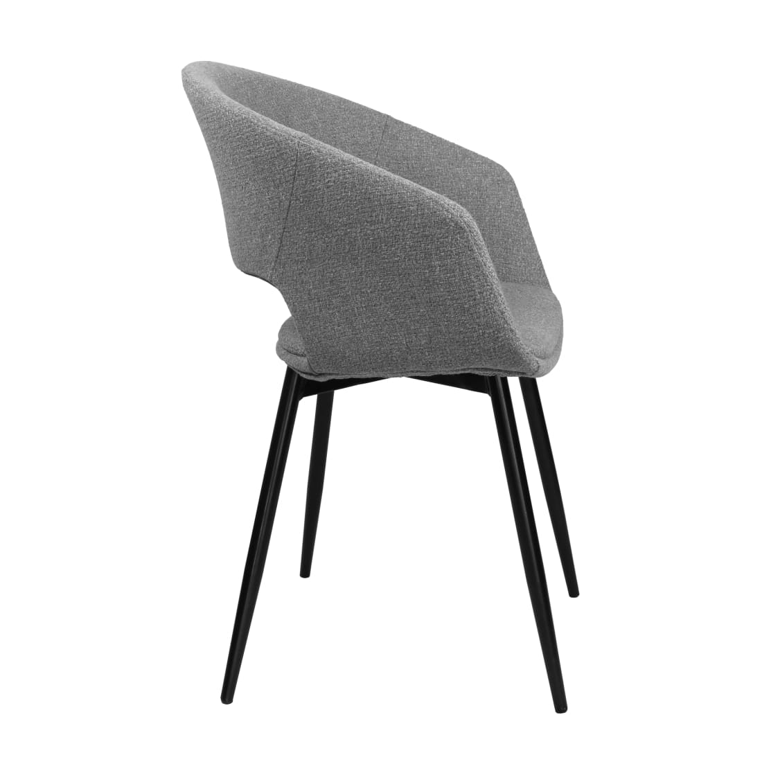 Kick eetkamerstoel Dean - Grijs - Katoen eetkamerstoelen