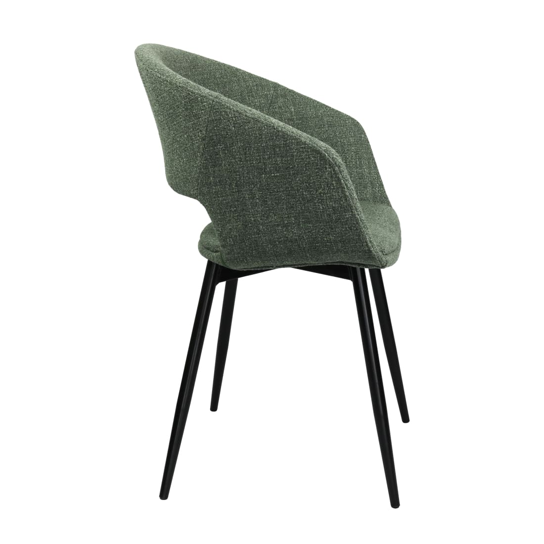 Kick eetkamerstoel Dean - Groen - Katoen eetkamerstoelen