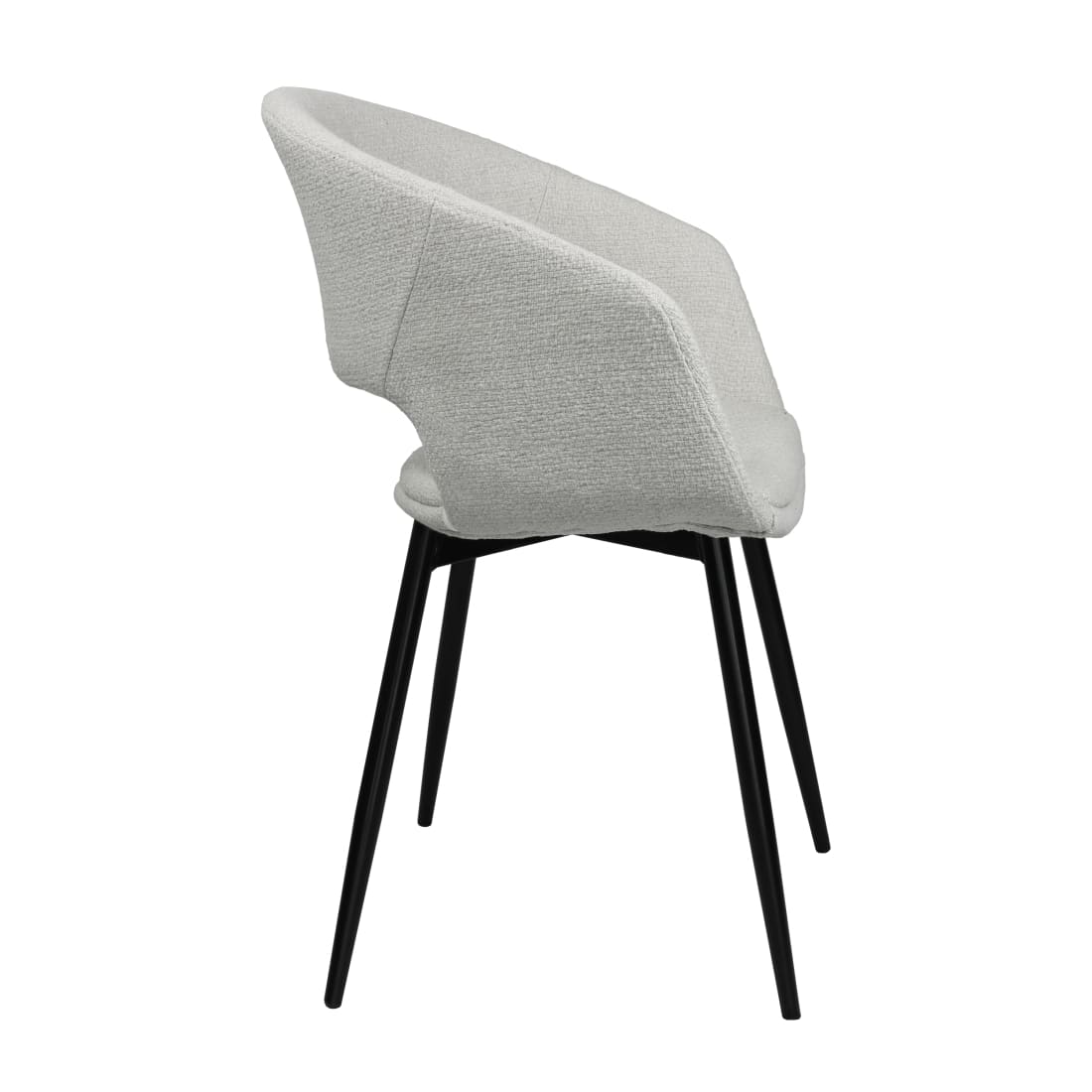 Kick eetkamerstoel Dean - Wit - Katoen eetkamerstoelen