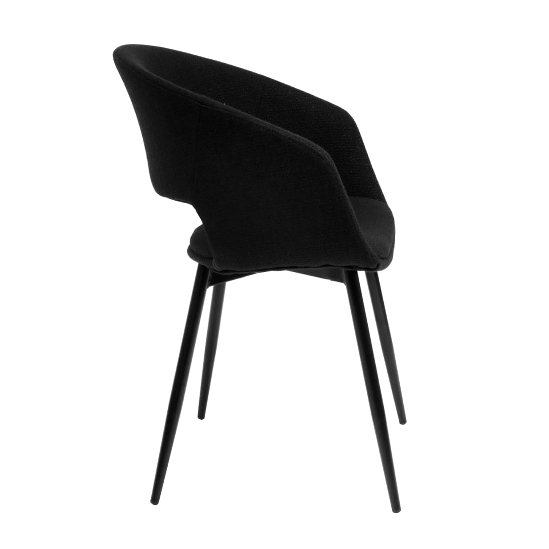 Kick eetkamerstoel Dean - Zwart - Katoen eetkamerstoelen