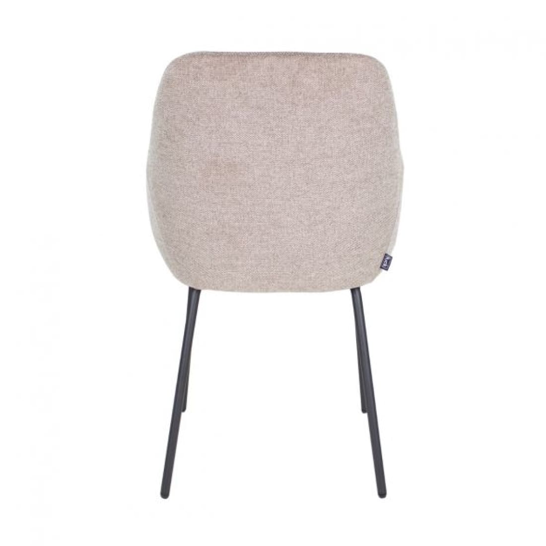 Kick eetkamerstoel Guus - Taupe - Katoen eetkamerstoelen