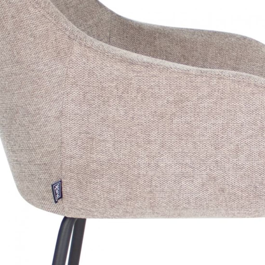 Kick eetkamerstoel Guus - Taupe - Katoen eetkamerstoelen