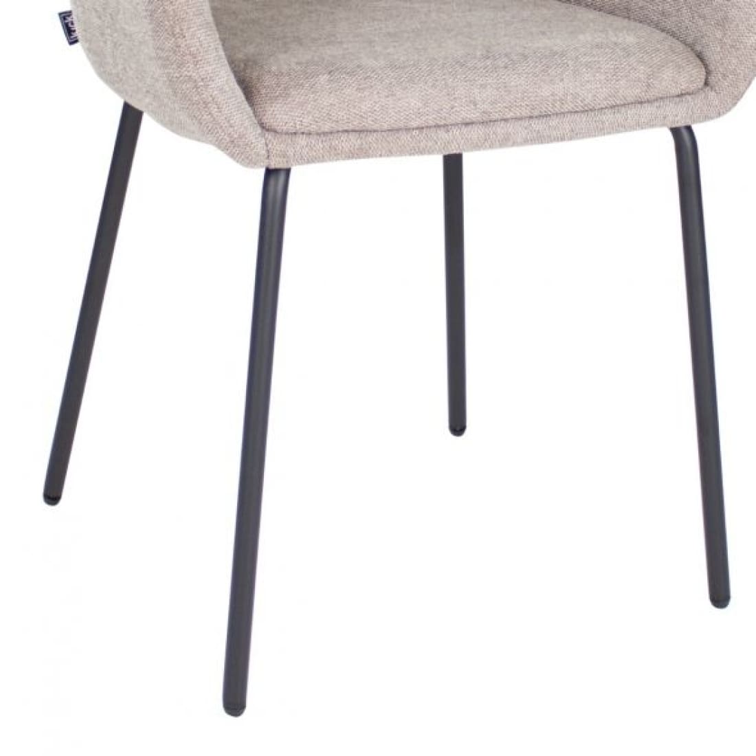 Kick eetkamerstoel Guus - Taupe - Katoen eetkamerstoelen