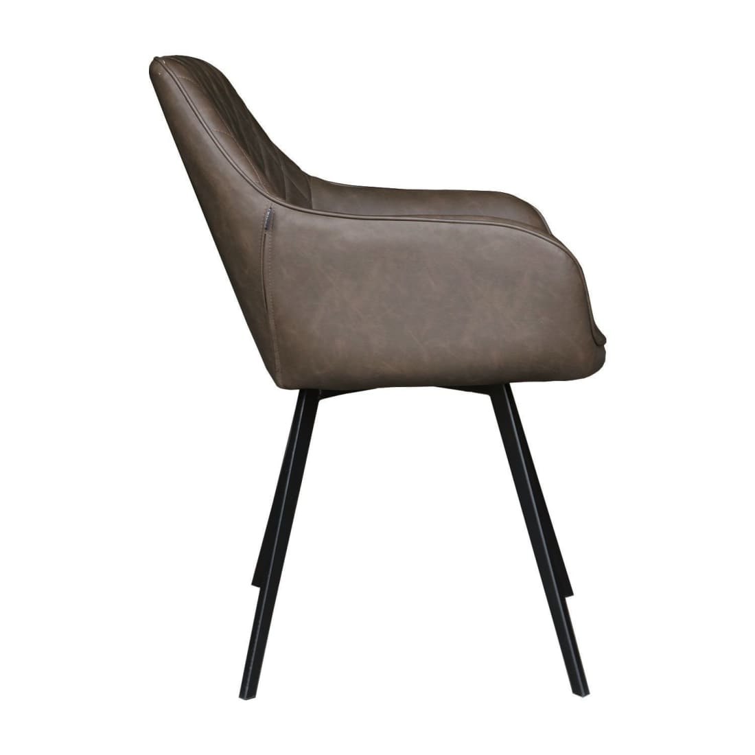 Kick eetkamerstoel Karl - Bruin - Pu leder eetkamerstoelen