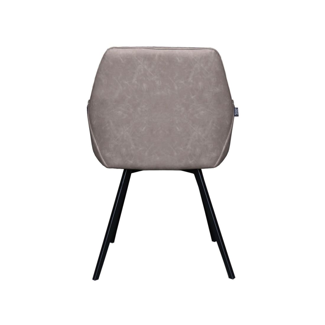 Kick eetkamerstoel Karl - Grijs/beige - Pu leder
