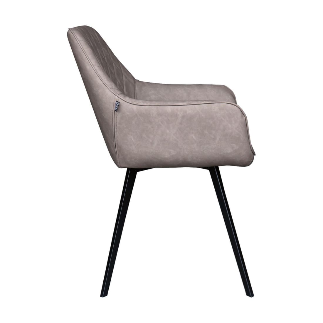 Kick eetkamerstoel Karl - Grijs/beige - Pu leder