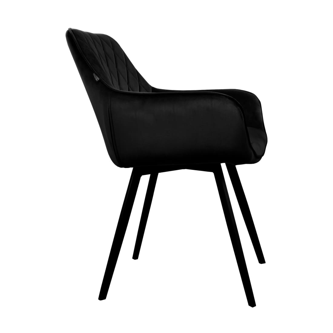 Kick eetkamerstoel Karl Velvet - Zwart - Velvet