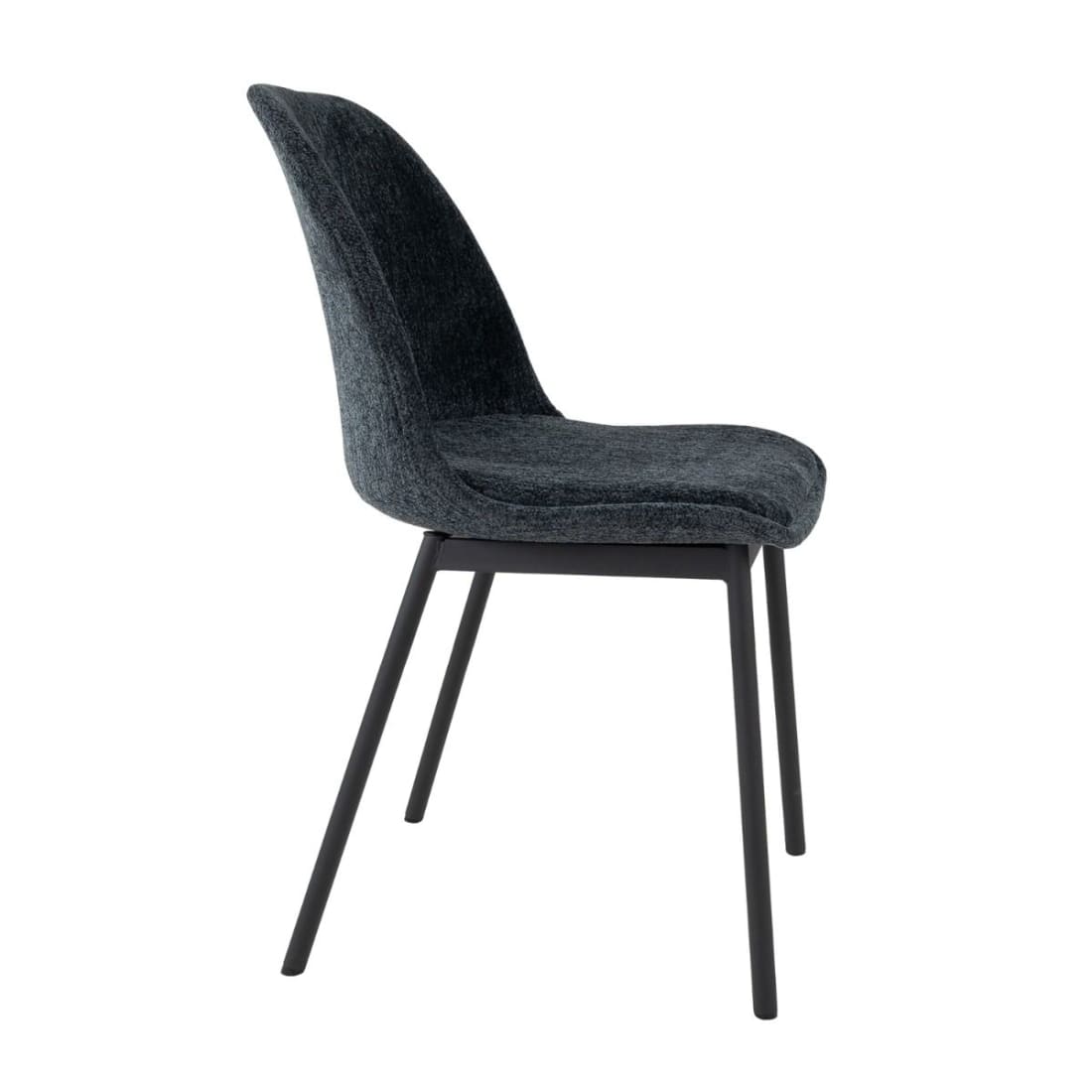 Kick Eetkamerstoel Lana - Blauw - Katoen eetkamerstoelen