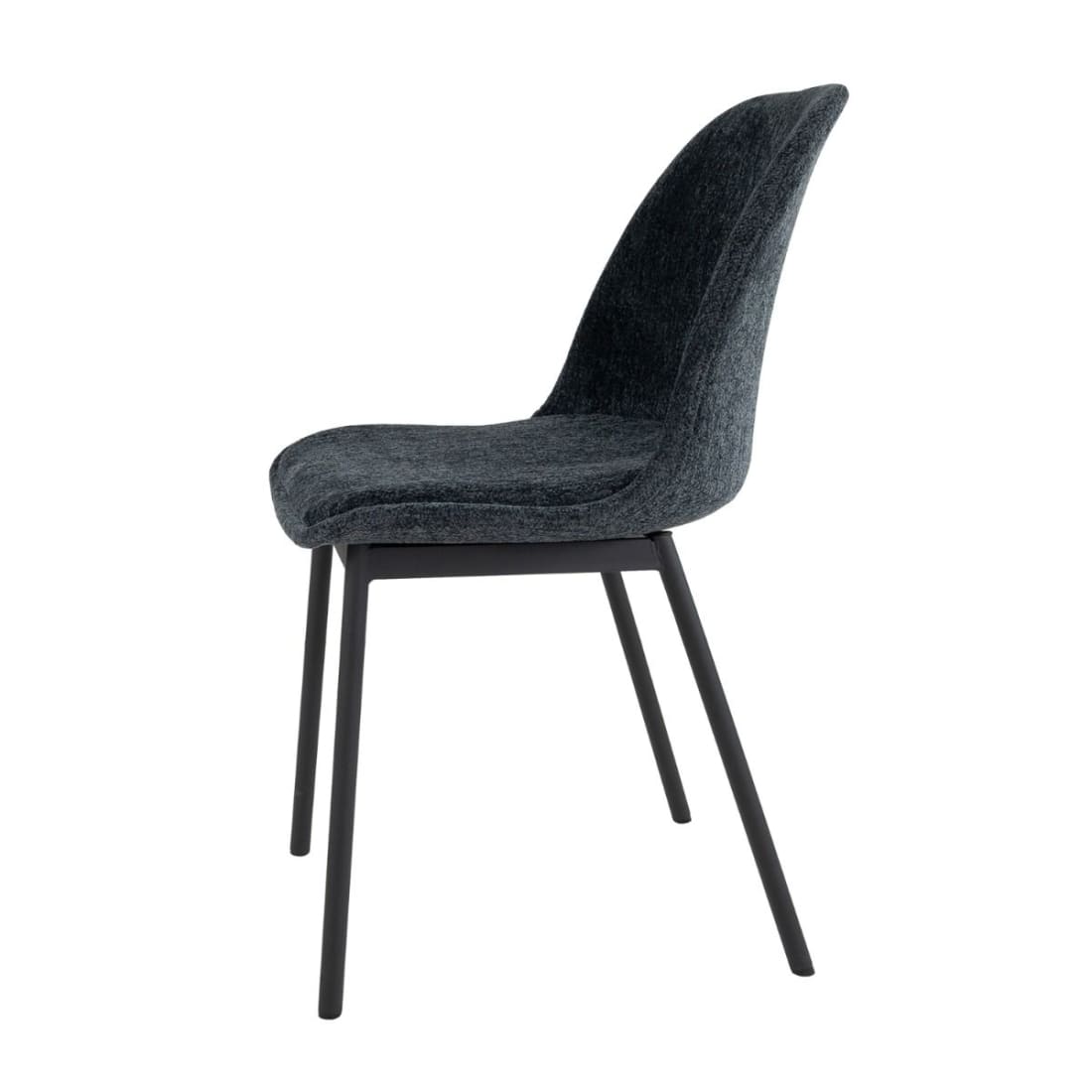 Kick Eetkamerstoel Lana - Blauw - Katoen eetkamerstoelen
