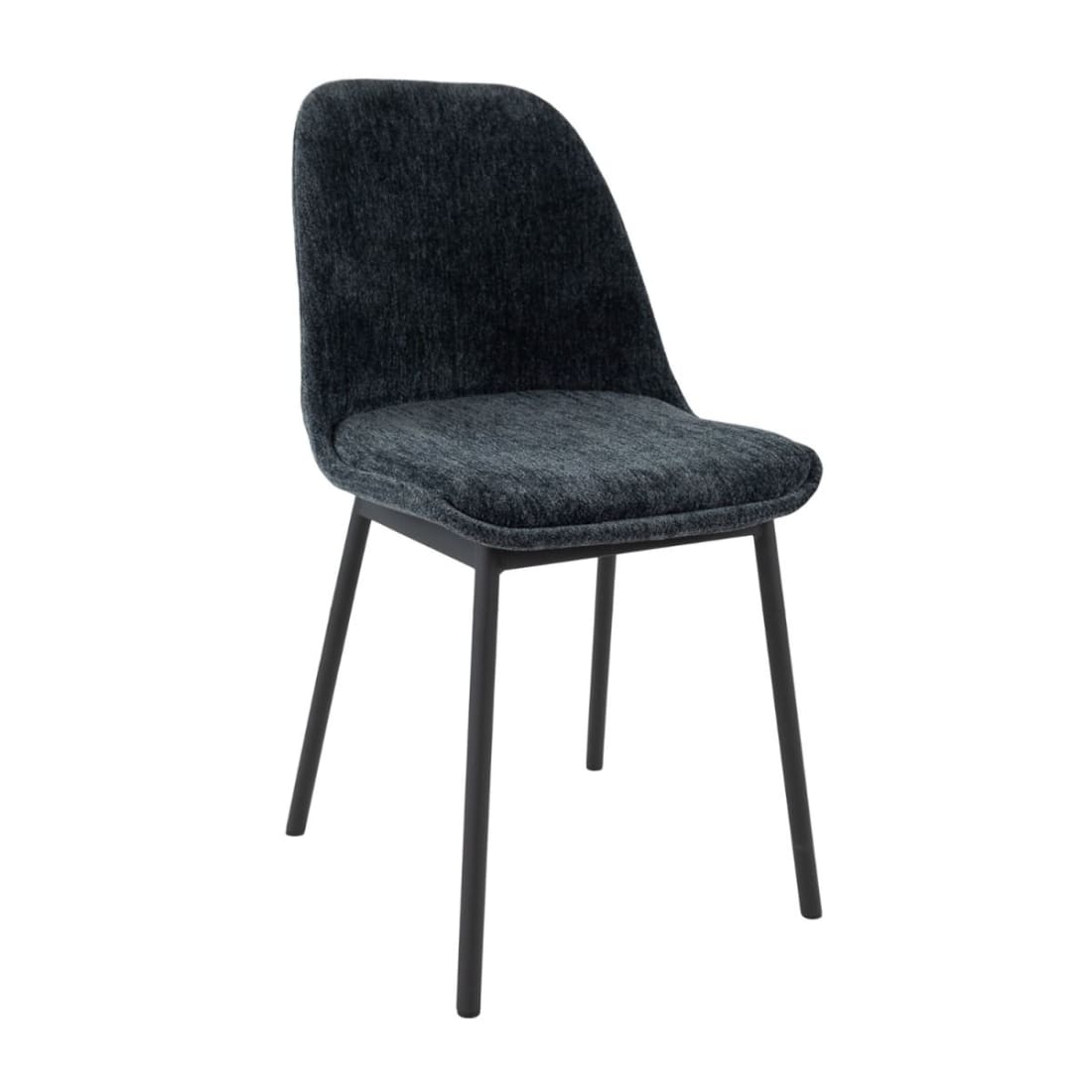 Kick Eetkamerstoel Lana - Blauw - Katoen eetkamerstoelen