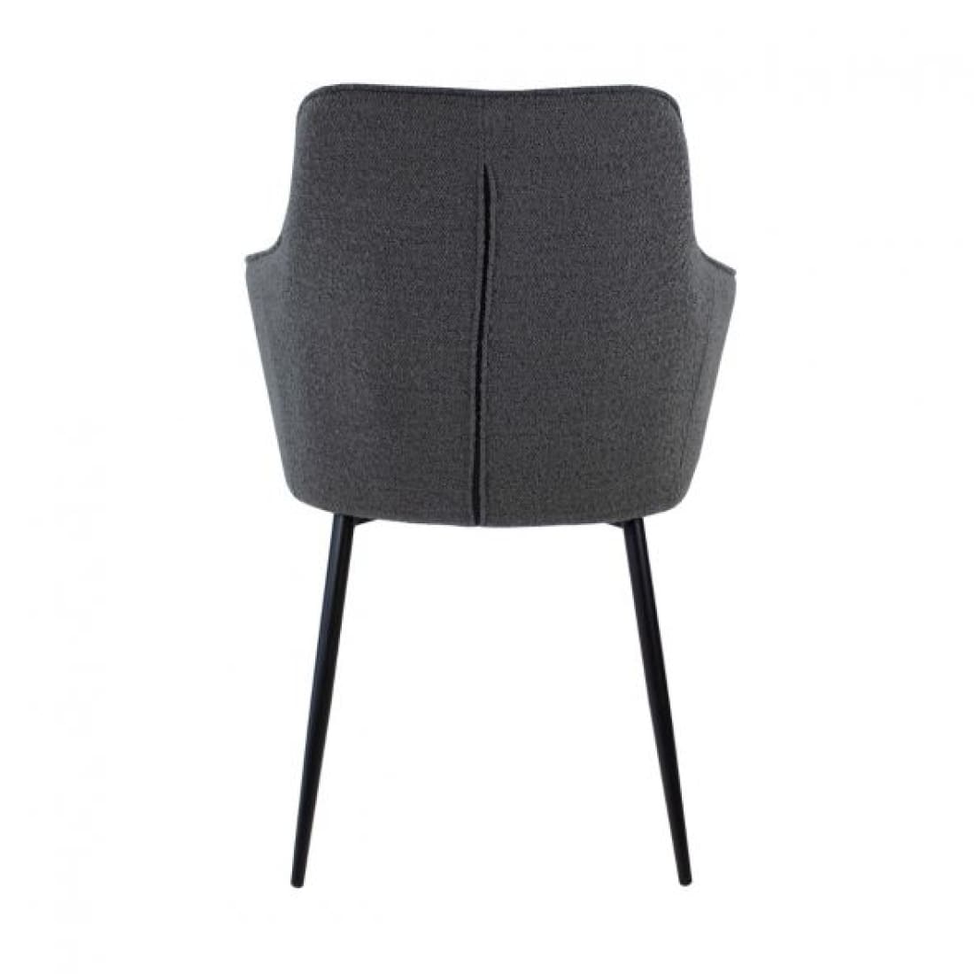 Kick Eetkamerstoel Maud Bouclé - Donkergrijs - Bouclé