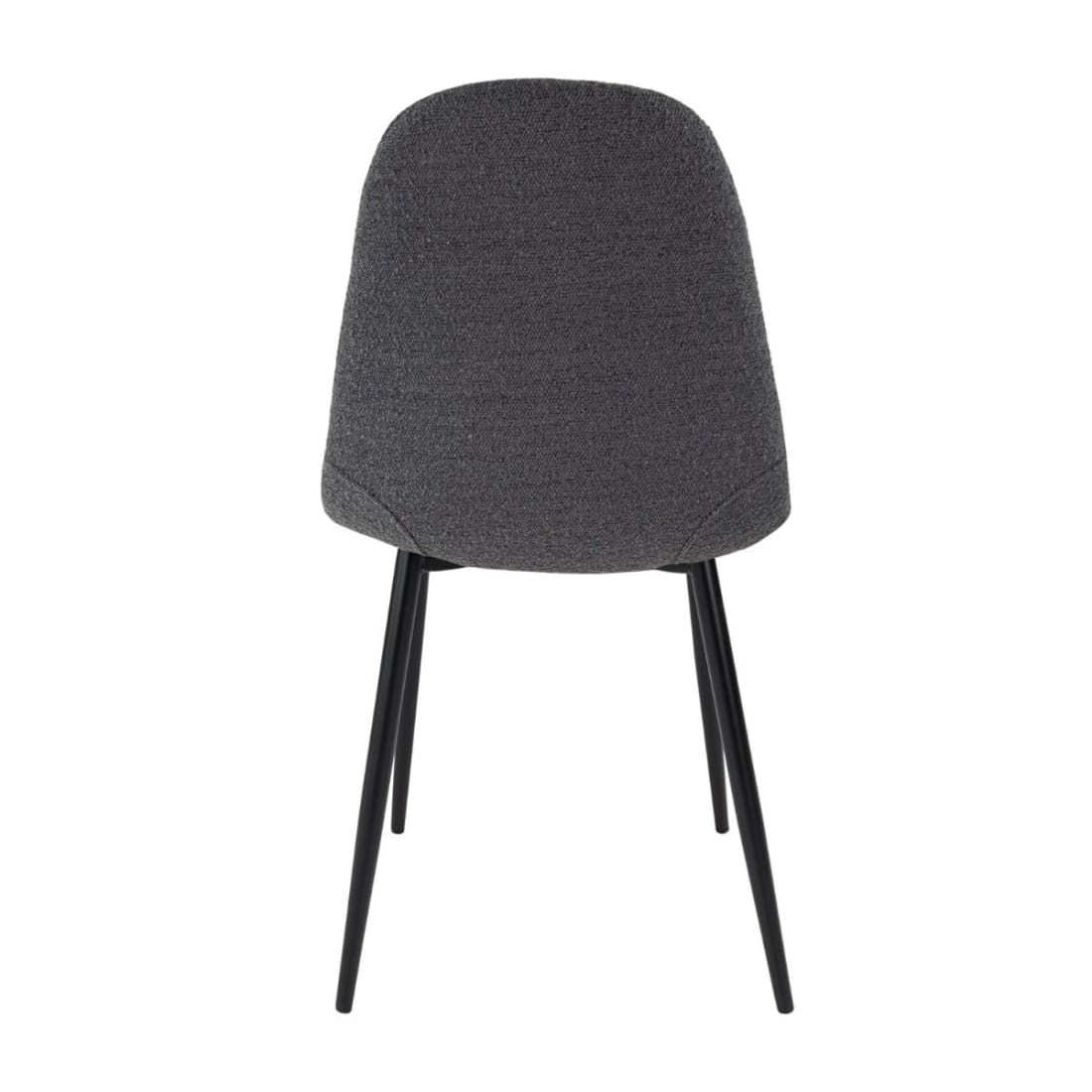 Kick Eetkamerstoel Mees Bouclé - Donkergrijs - Bouclé